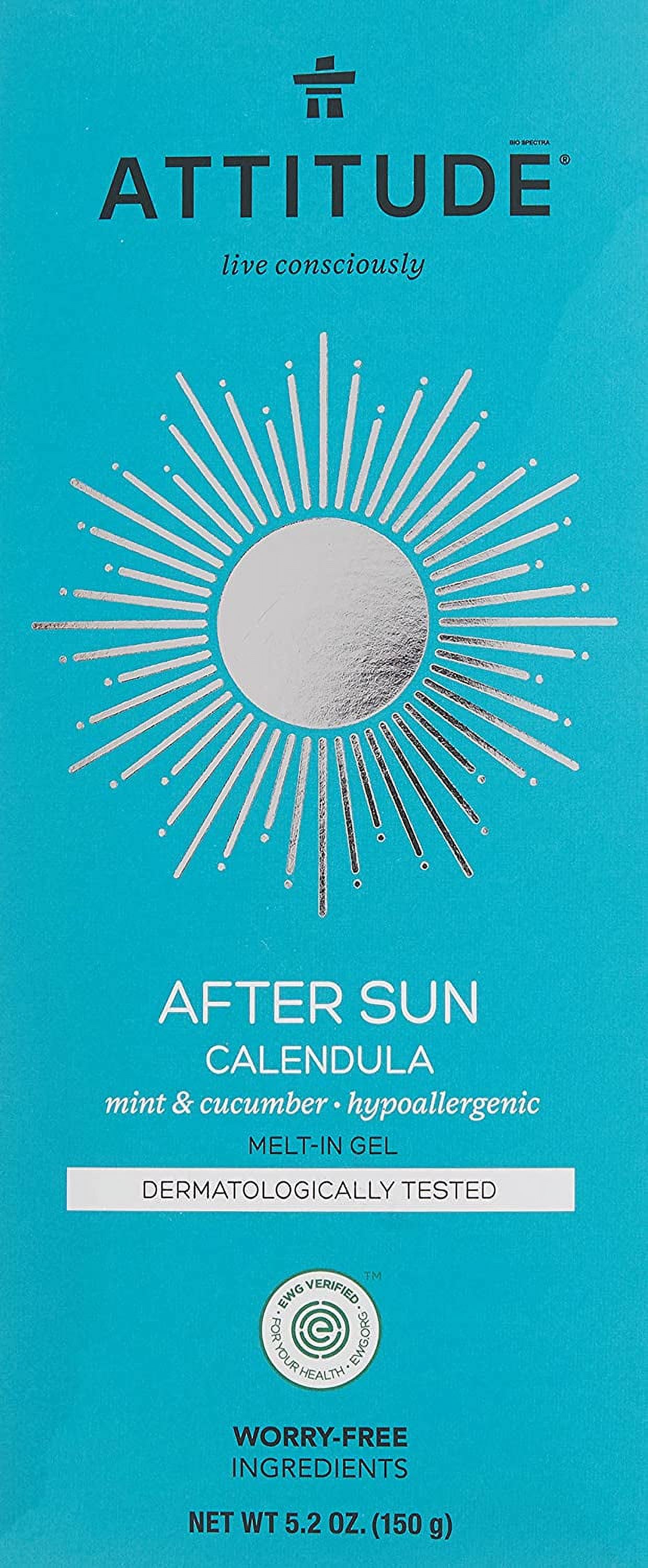 Attitude After Sun Melt-In Gel, Mint & Cucumber 5.2 fl. oz.