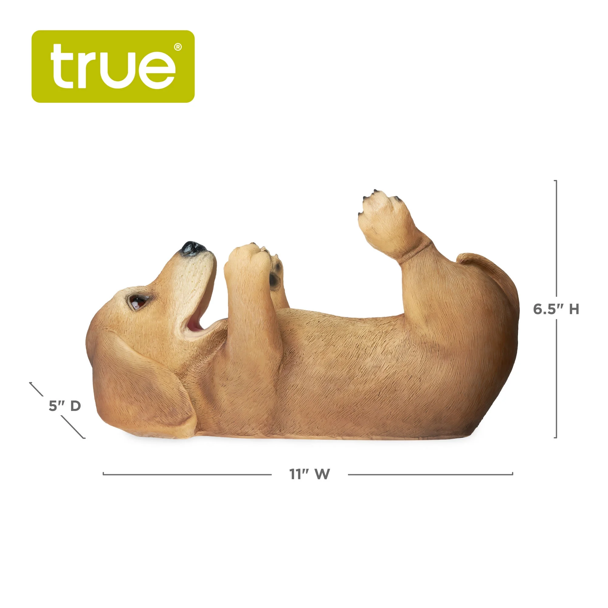 True Dachshund Polyresin Wine Bottle Holder Set of 1, Yellow, Holds 1 Standard Wine Bottle