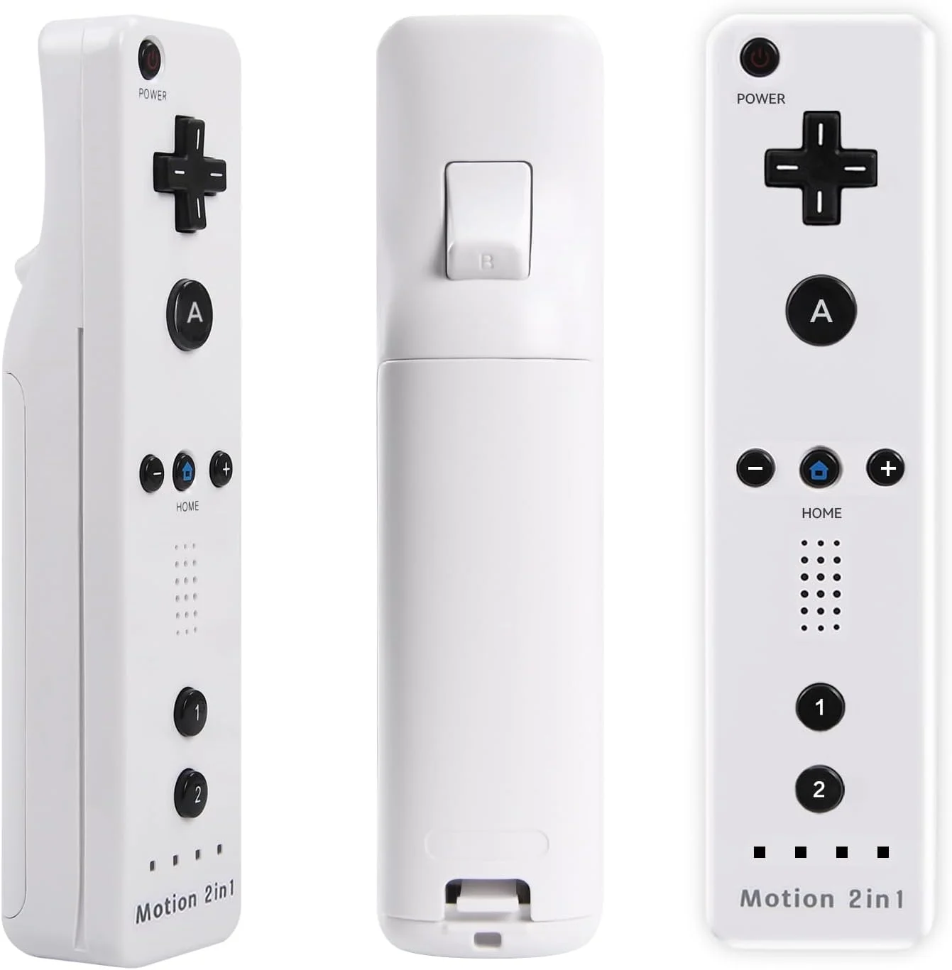 Nintendo Wii White Gaming Console With 2 White Gaming Controller + HDMI Cable BOLT AXTION Bundle Like New