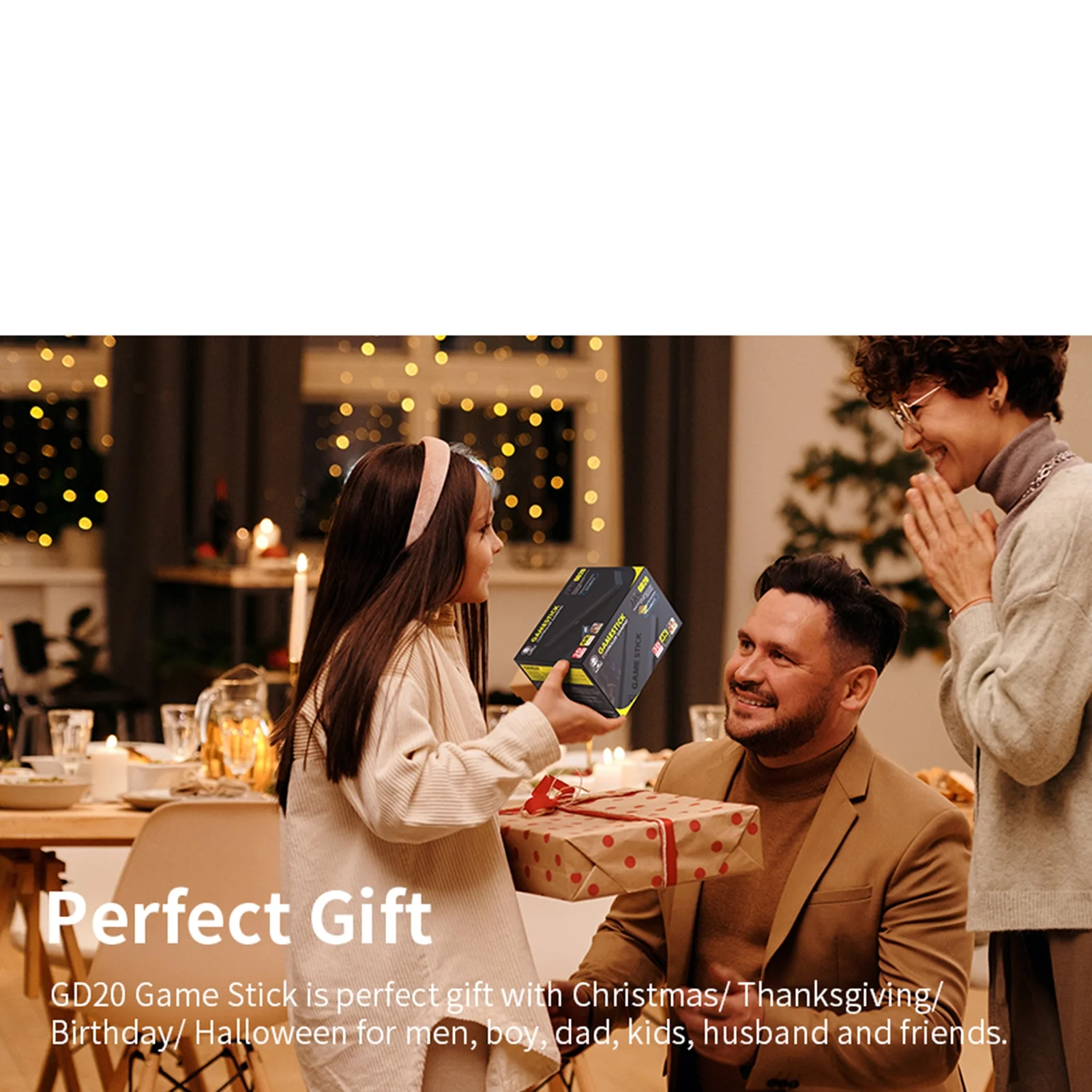 Dcenta Retro Video Game Console GD20 with 30,000 Built-in Games and 64GB Storage, Wireless Controller Included for 4k Gaming Experience