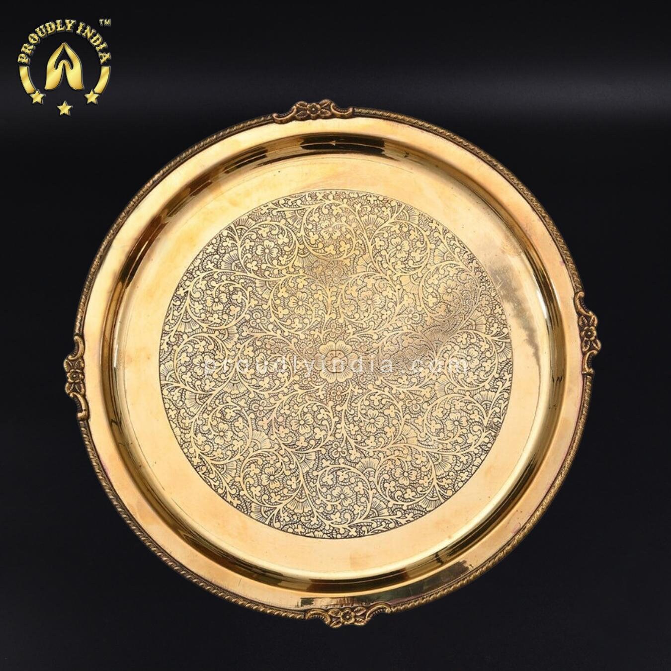 ProudlyIndia Brass Dinnerware Set, Brass Dinner Thali, Pital Dinner Set, Brass Dinner Set, Thali Set, Brass Dinner Set, Handmade Dinner Set, Dining Sets