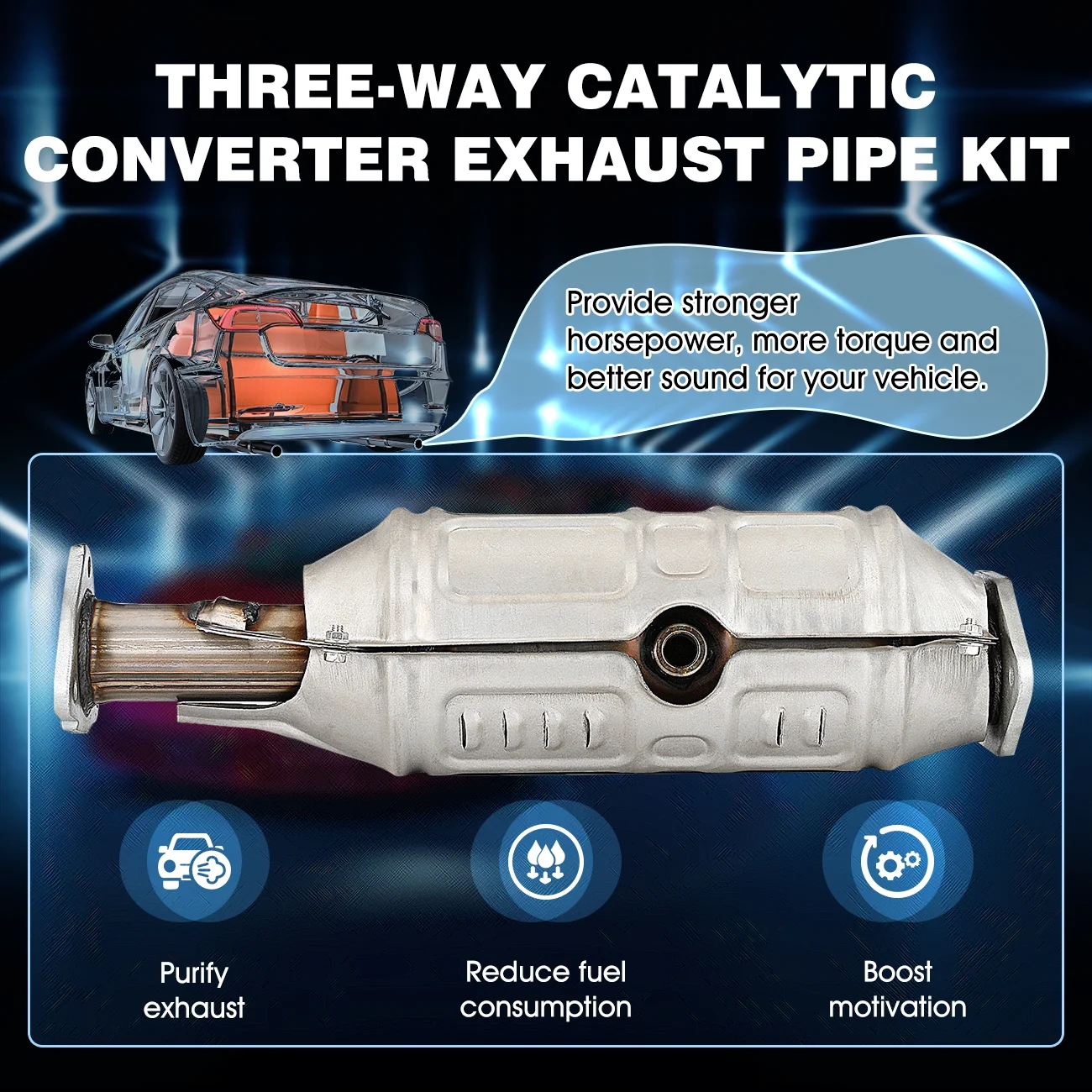 NEW Catalytic Converter Fits Honda Accord 2.4L 2003-2007 Direct Fit with Gaskets