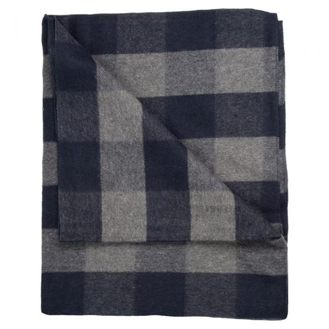 Peregrine 791668 62 x 80 in. Wool 50 Blankets Plaid - Blue