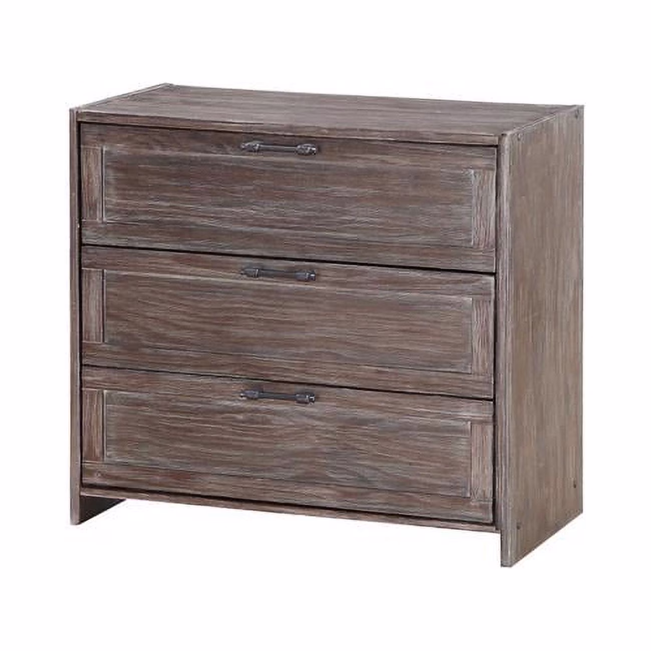 Donco Kids PD-0318BTBS Barn Door 3 Drawer Chest, Brushed Shadow