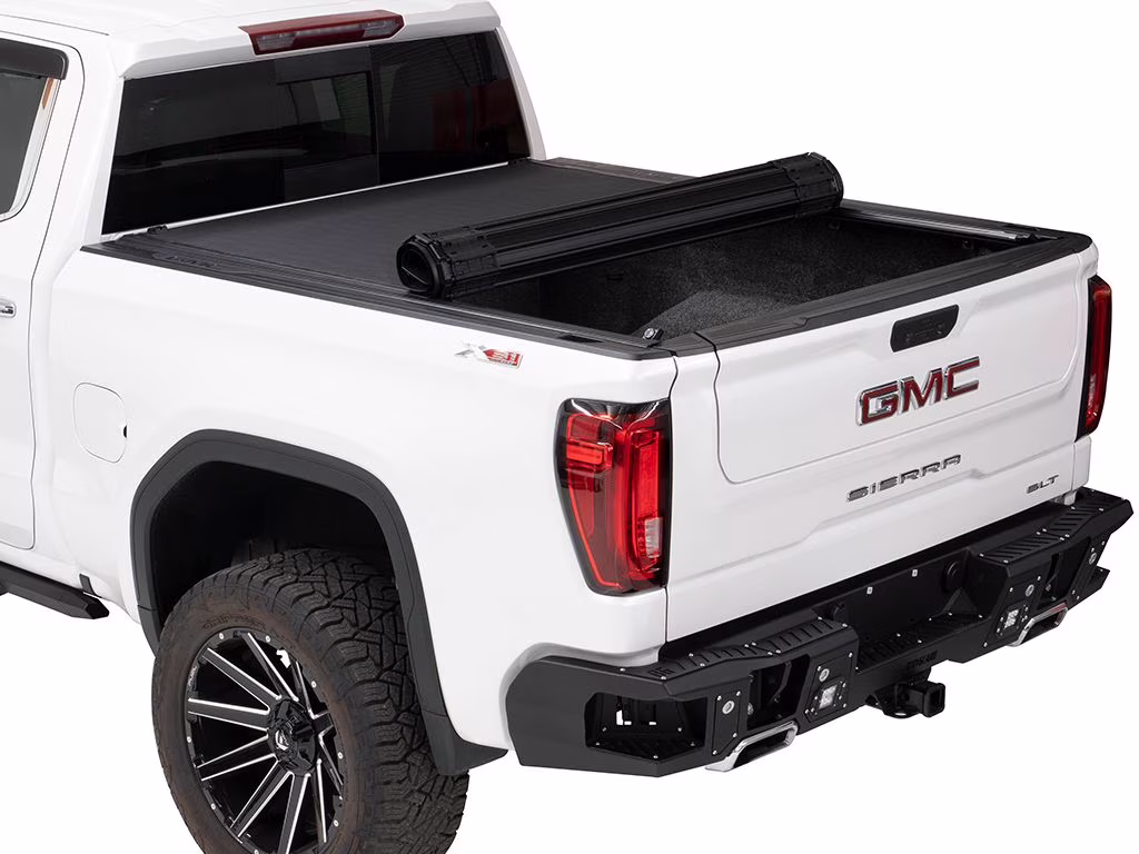 BAK by RealTruck Revolver X4s Hard Rolling Truck Bed Tonneau Cover | 80132 | Compatible with 2019 - 2023 Chevy/GMC Silverado/Sierra, works w/ MultiPro/Flex tailgate 8' 2