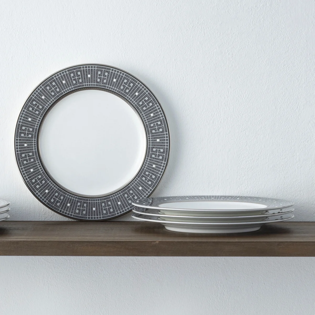 Noritake Infinity Graphite Set of 4 Salad Plates