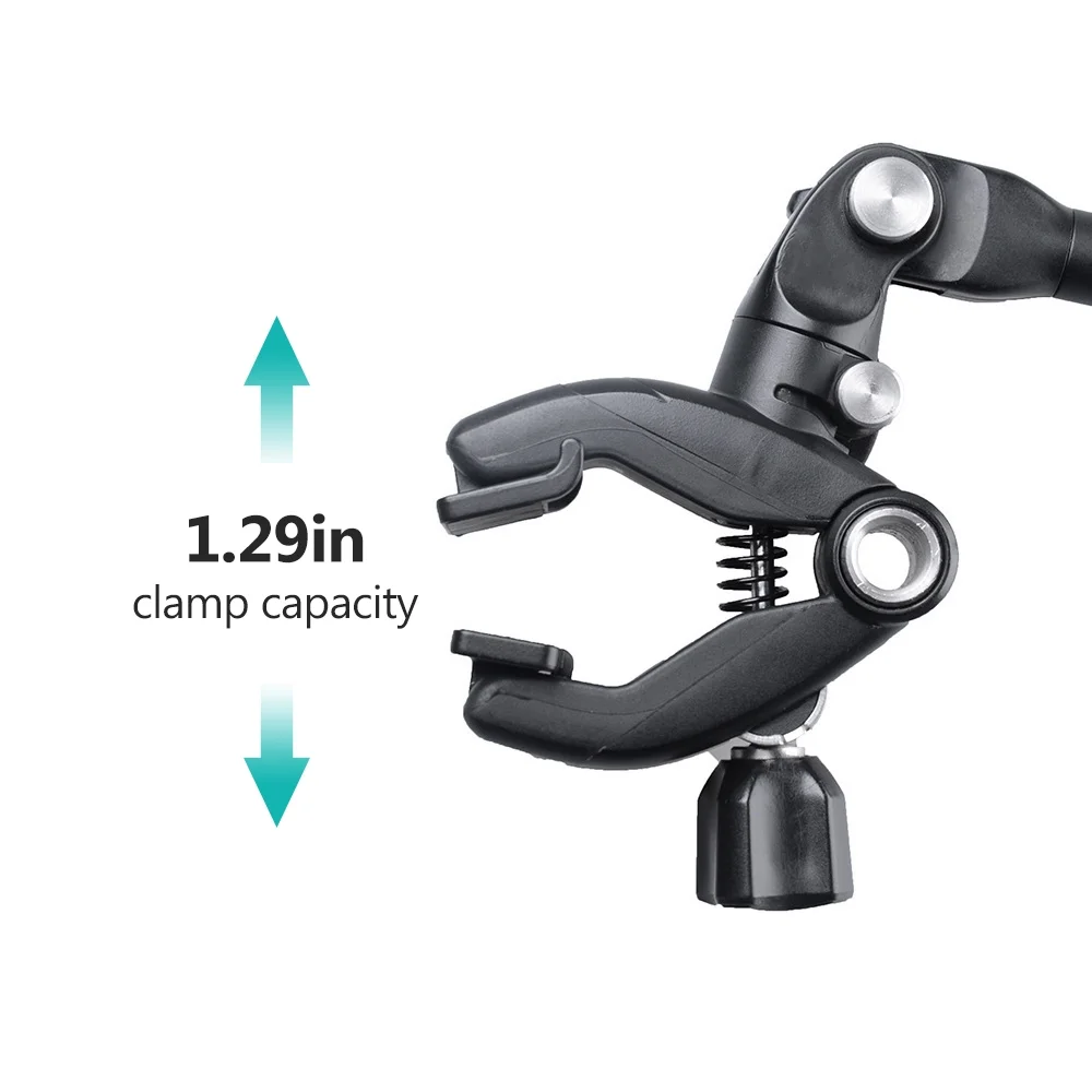 10-inch Articulating Arm Mount with 3.3cm1.3in Clamp Capacity Adjustable Arm Replacement for Gopro Xiaoyi Sjcam AEE
