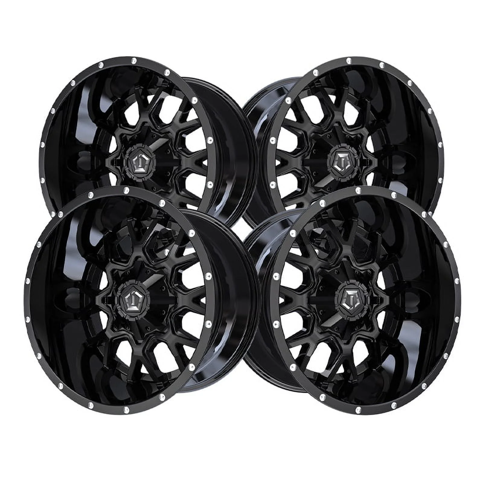 17x9 TIS 549B Satin Black w/Spot Milled Lip Wheel 5x4.5/5x5 (-12mm)