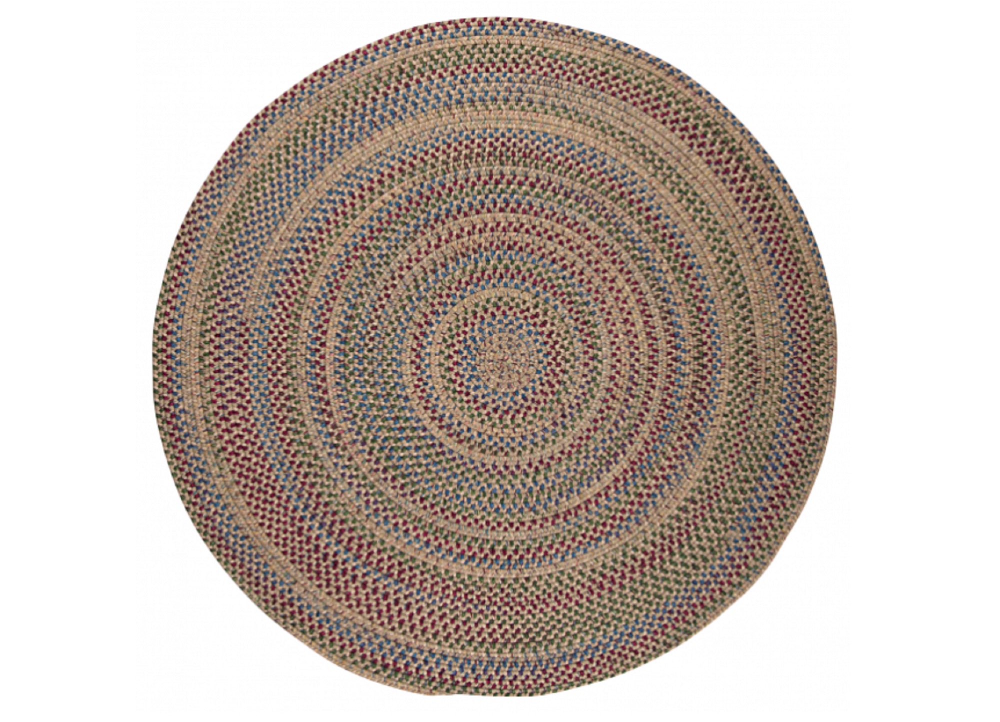 Colonial Mills  Worley Rustic Braided Round Rug Gray 7X7 8' Round Cabin & Lodge, Country, Rustic