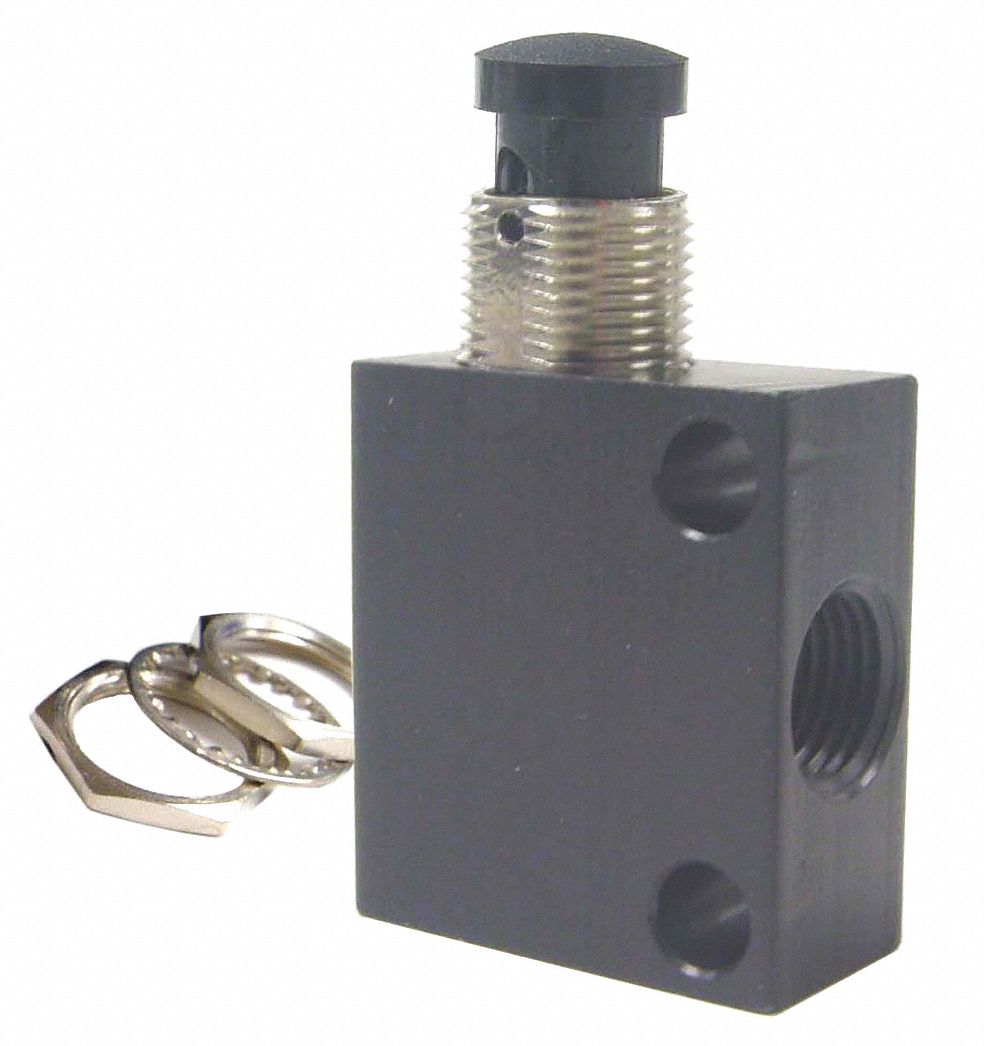 Pneumadyne Manual Air Control,3-Way,2-Position,1/8