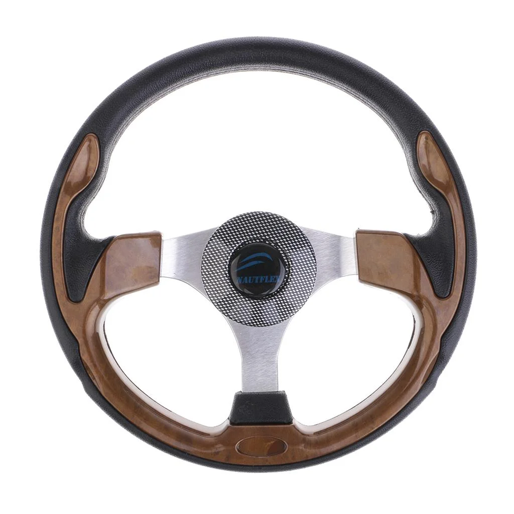 Marine Boat 13.6'' 320mm Steering Wheel W/ 3/4'' Tapered Key Adapter 3 spoke