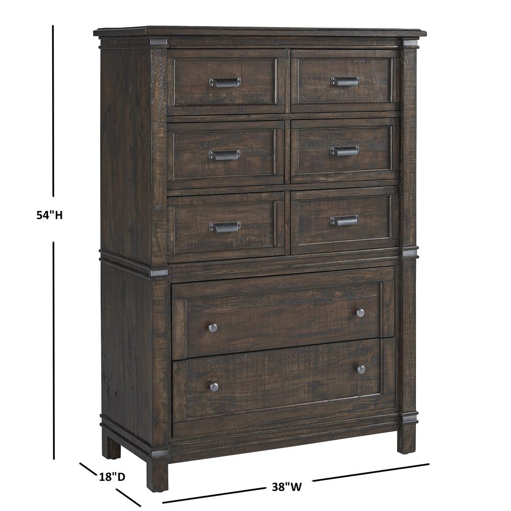American Woodcrafters Farmwood Eight Drawer Chest