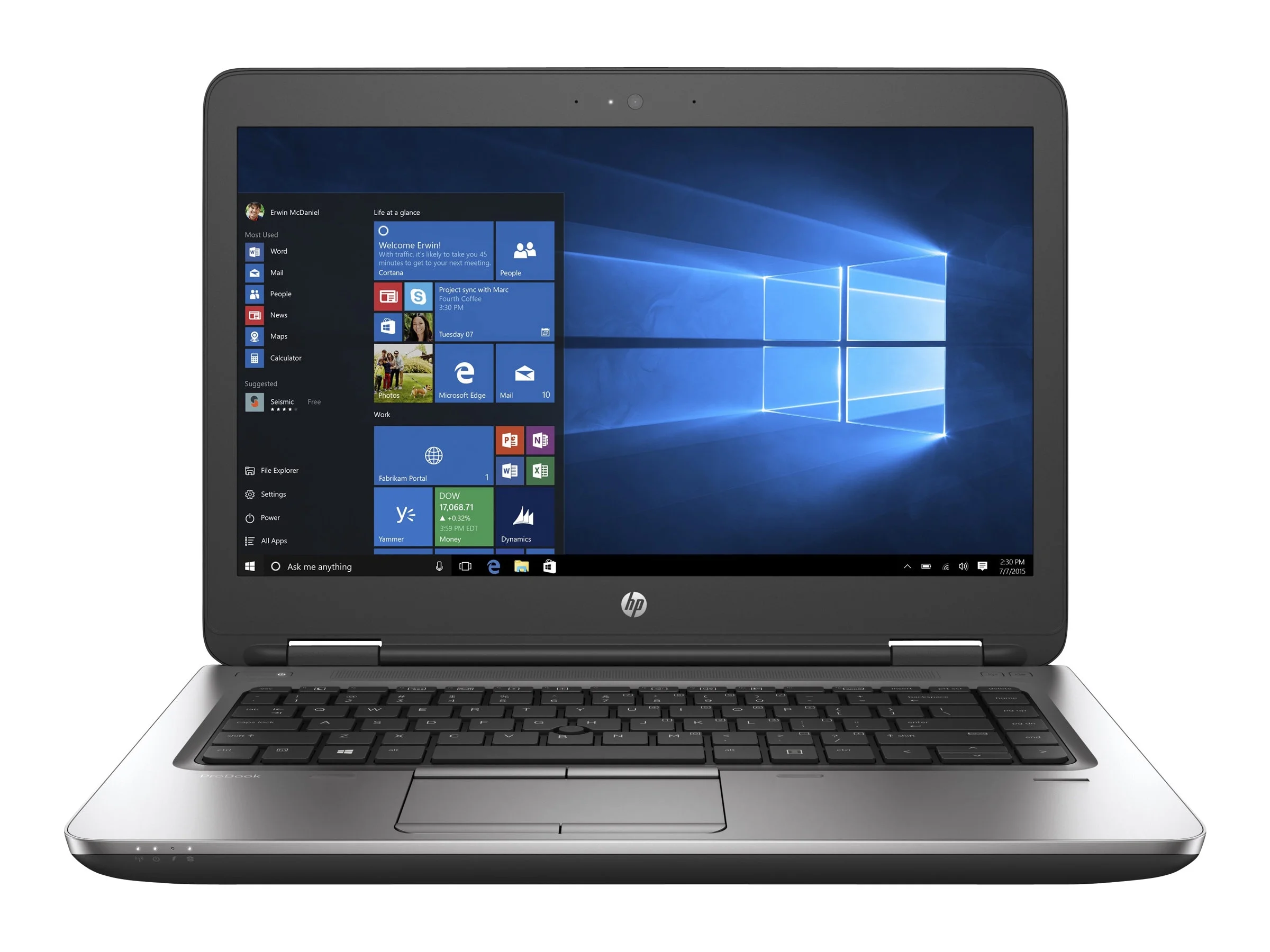 HP ProBook 645 G2 Notebook - AMD A8 - PRO-8600B / up to 3 GHz - Win 7 Pro 64-bit (includes Win 10 Pro 64-bit License) - Radeon R6 - 8 GB RAM - 500 GB HDD - DVD SuperMulti - 14