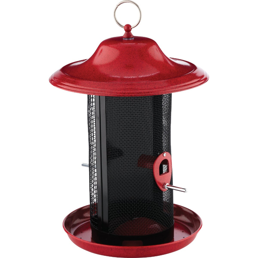 Stokes Select Red Rock Metal 3.3 Lb. Capacity Dual Chamber Bird Feeder 38199-DI 38199-DI 763615