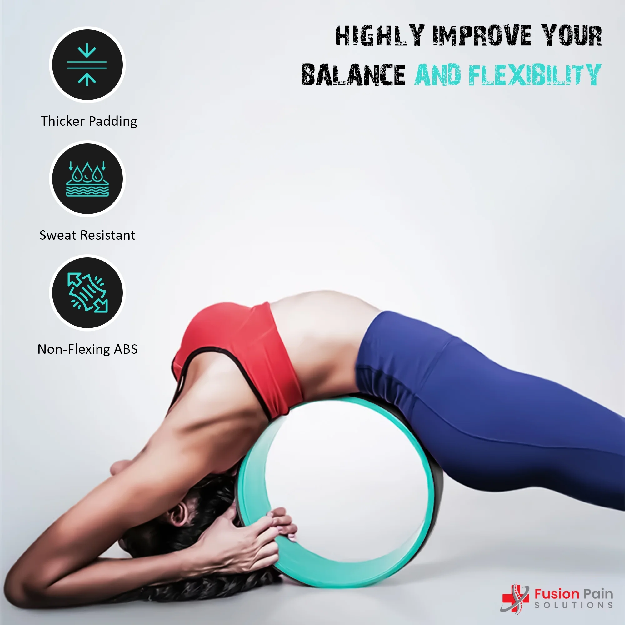 Fusion Pain Solution Yoga Wheel Set -Set of 3