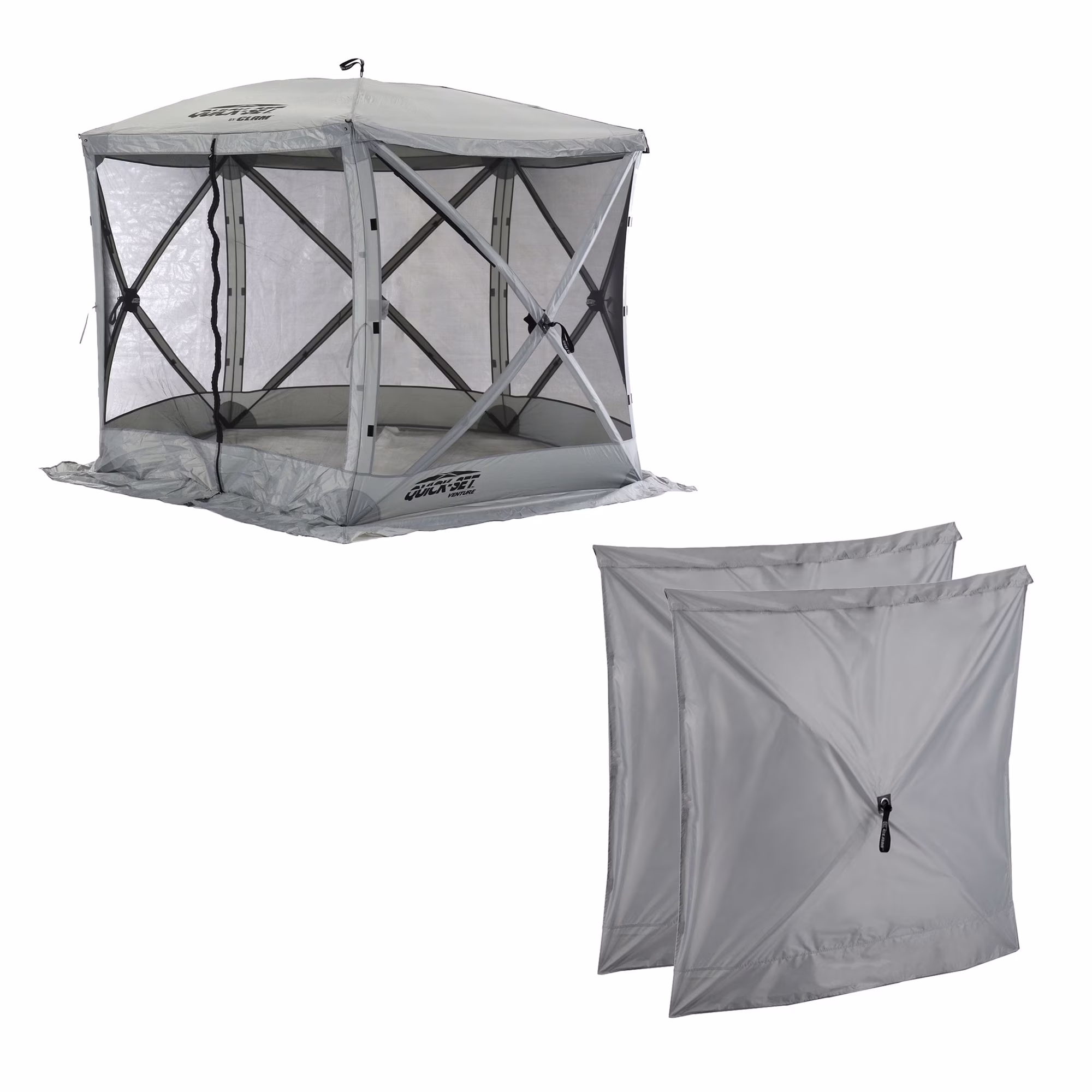 CLAM Quick Set Venture Canopy Shelter + CLAM Quick Set Screen (2 Pack)