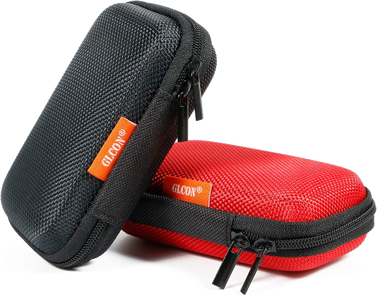 Earbud Case Portable Small EVA Electronic Carrying Case with Mesh Pocket - High Protection Earphone Pouch Bag