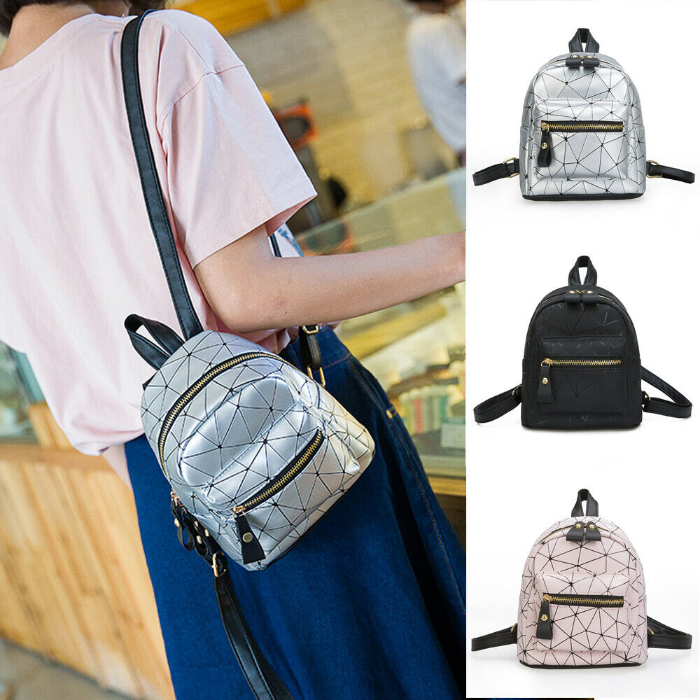 Women Mini Backpack PU Leather Shoulder Ladies Girls School Rucksack Travel Bag