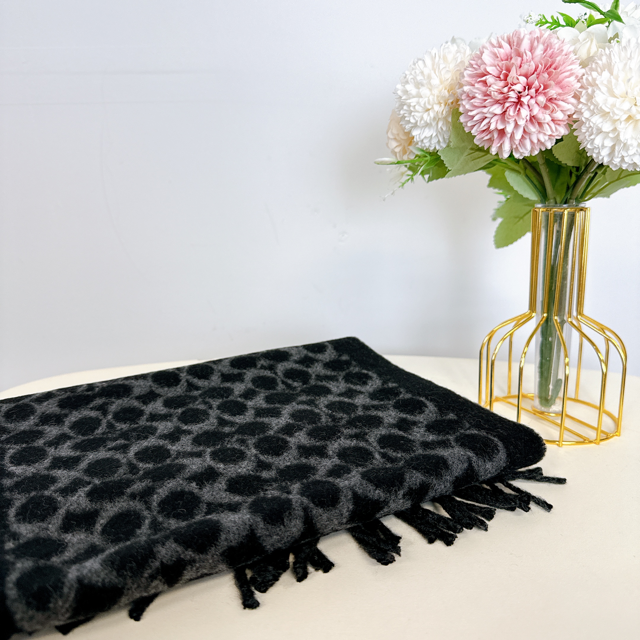 Coach CK715 Signature Bicolor Muffler IN Black