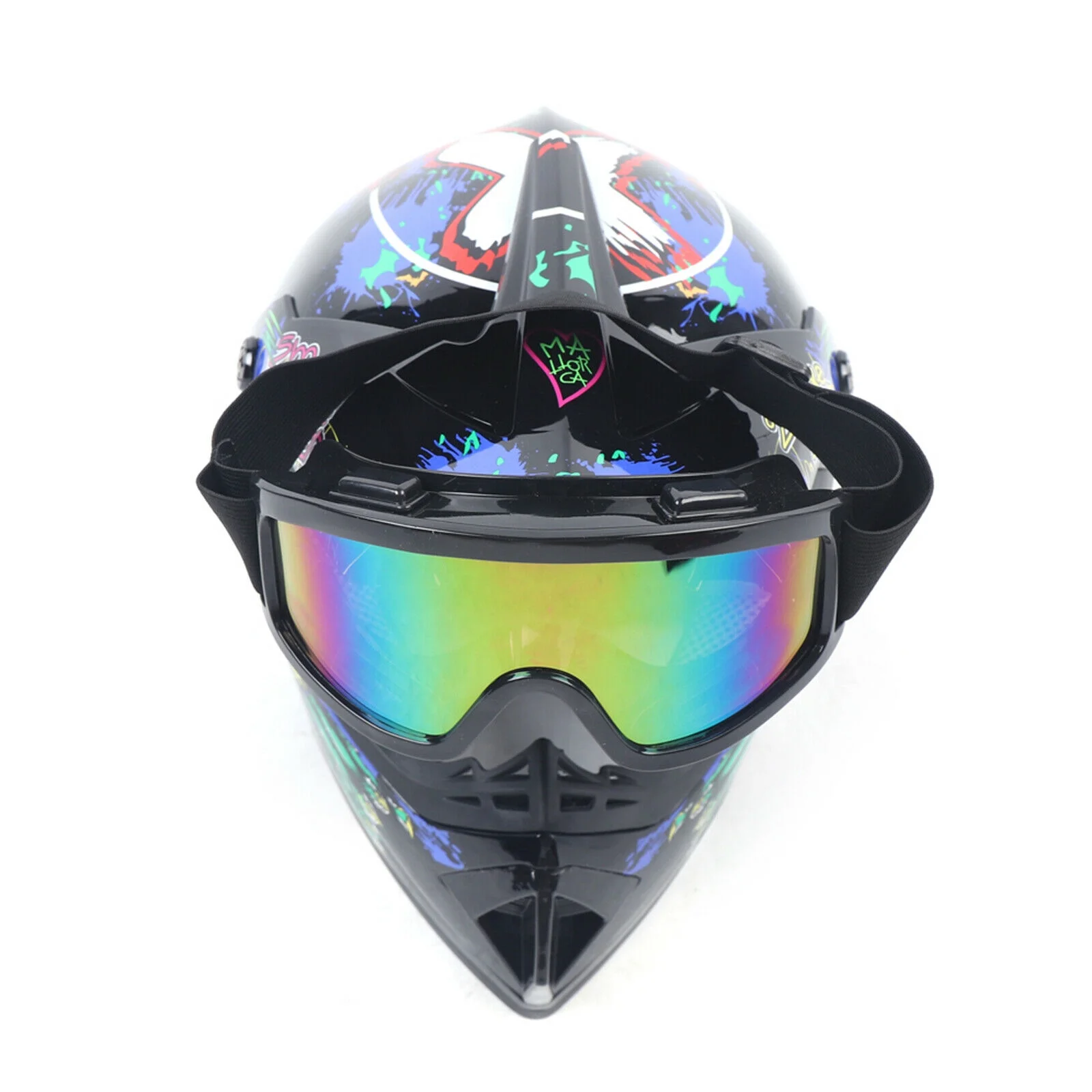 Miumaeov New Half Helmet Goggles Gloves Set For Adult Motorcycle Dirt Bike ATV Motocross