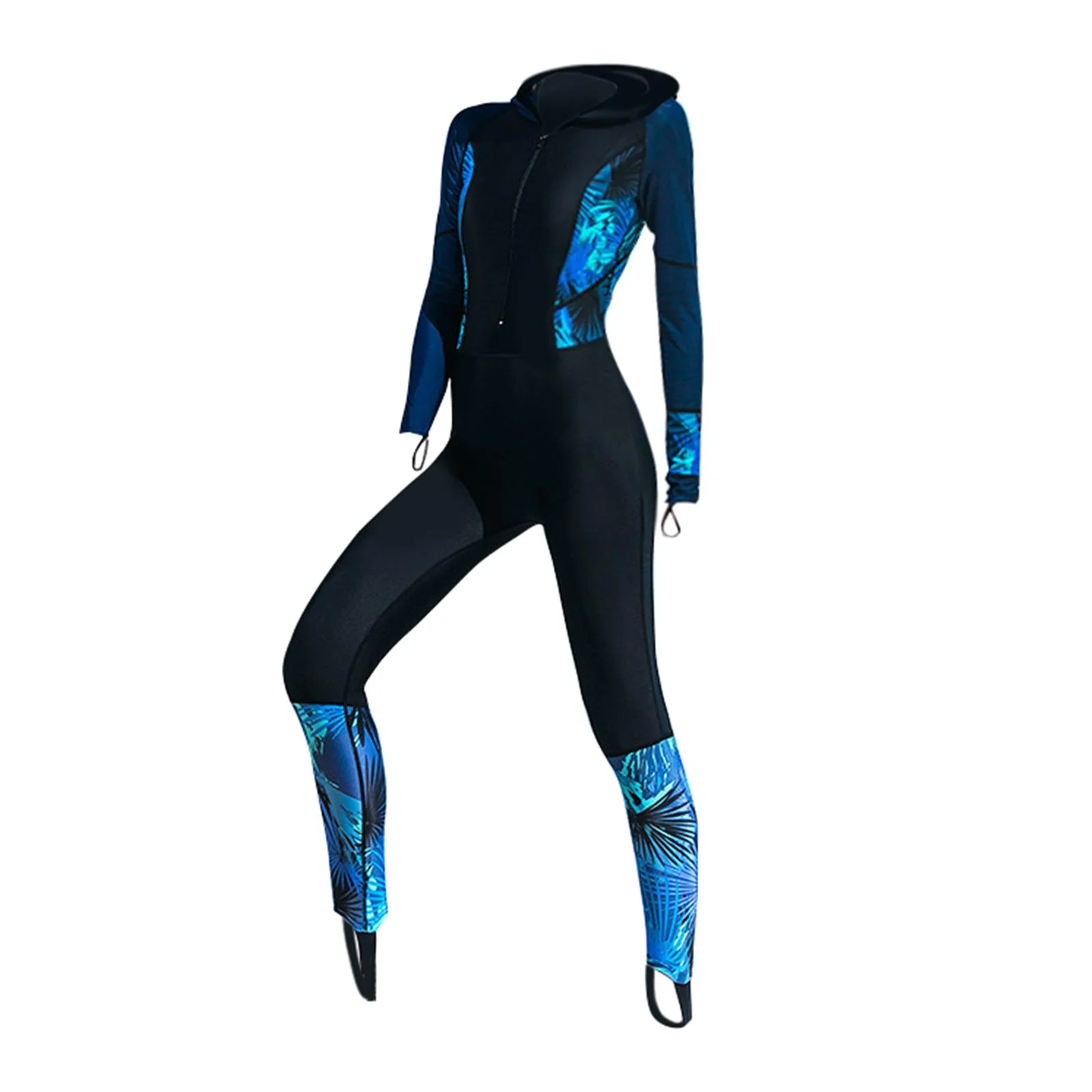 Wetsuit Full Body Diving Suit Front Zip for Diving Swimming XL