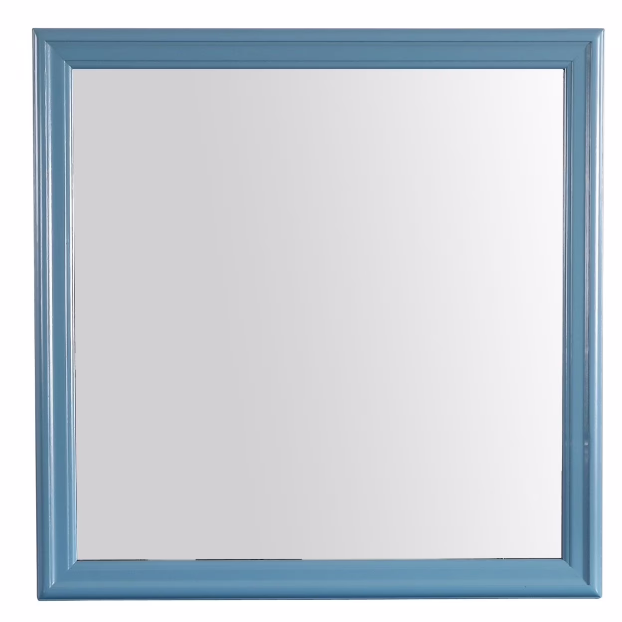 38 in. x 38 in. Classic Square Framed Dresser Mirror - Teal