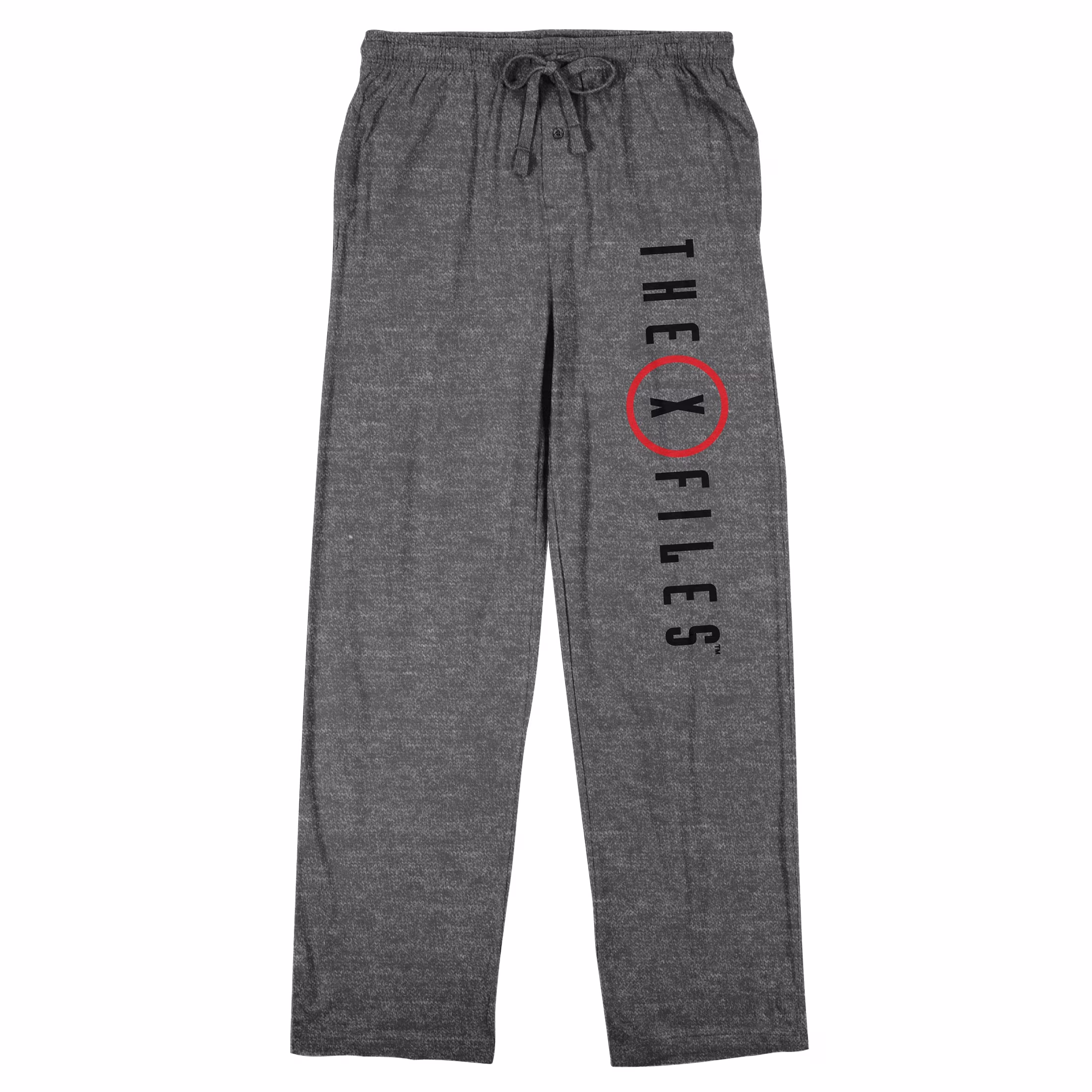 The X Files Logo Men's Gray Heather Sleep Pajama Pants-Large