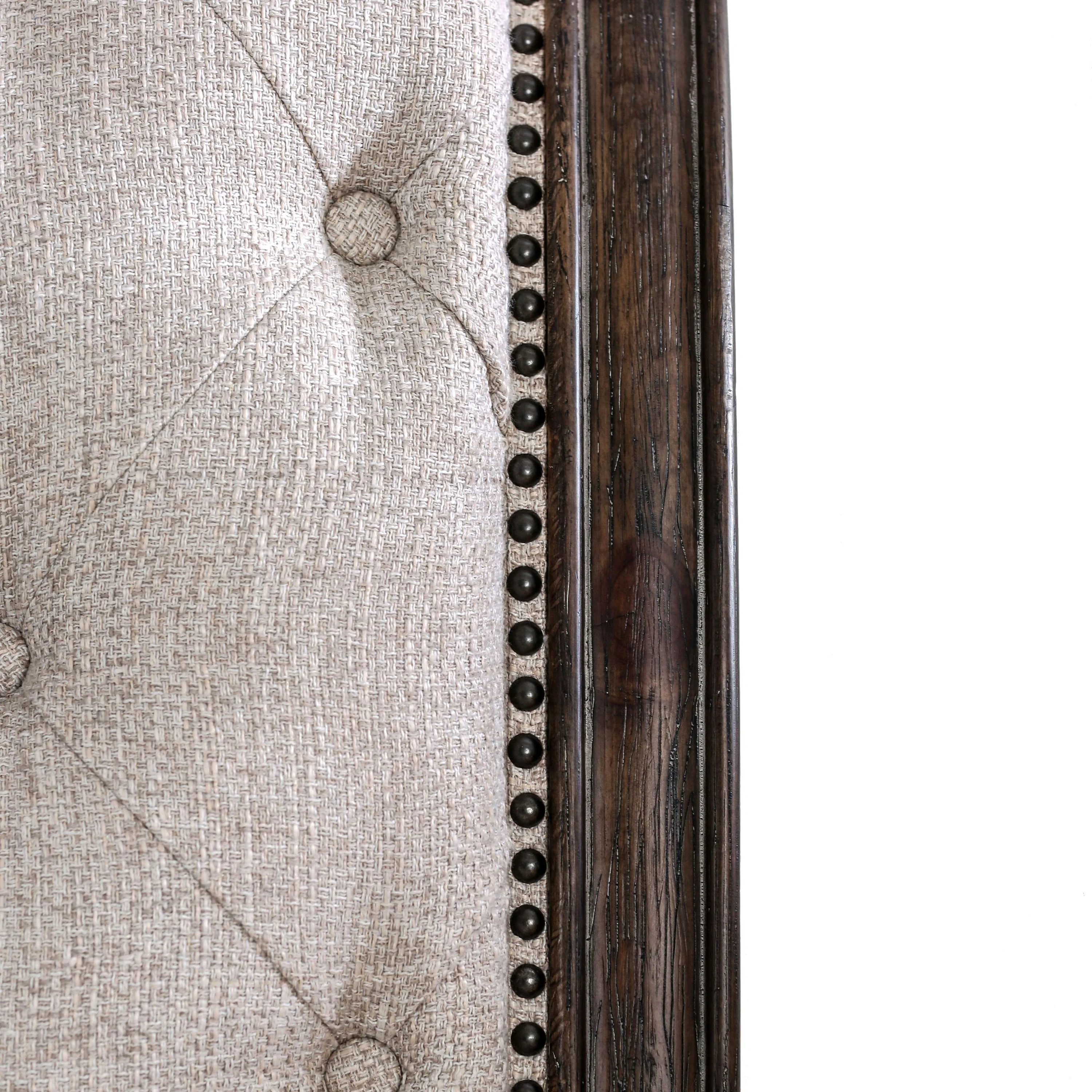 Furniture of America Arlette Bed, Eastern King, Beige, Natural Tone