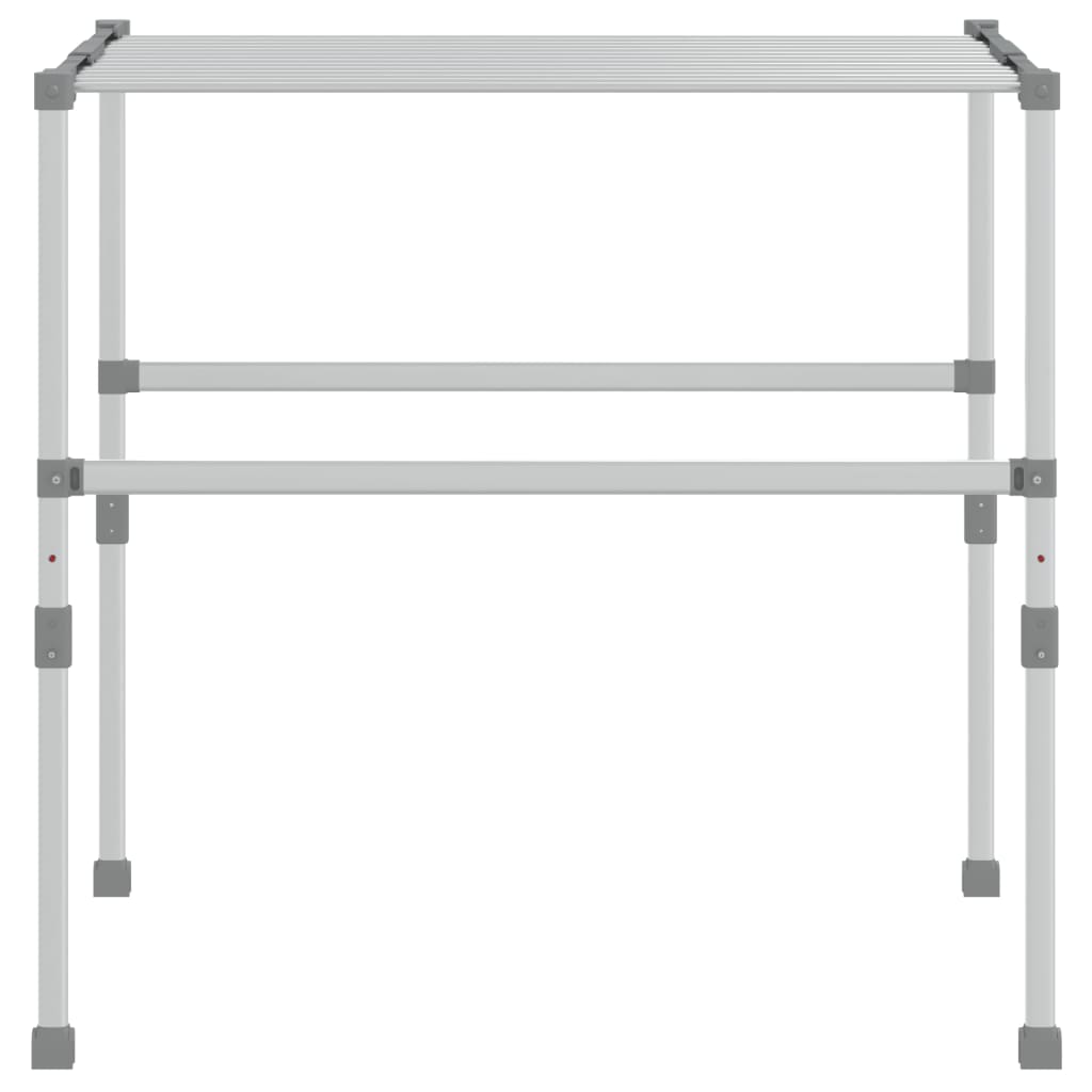 Tomshoo Laundry Dryer, 32.7x(19.7-21.7)x(15.7-33.5), Aluminum, Durable, Ample Hanging Space, Adjustable Design, Silver, Ideal for Large Laundry Loads