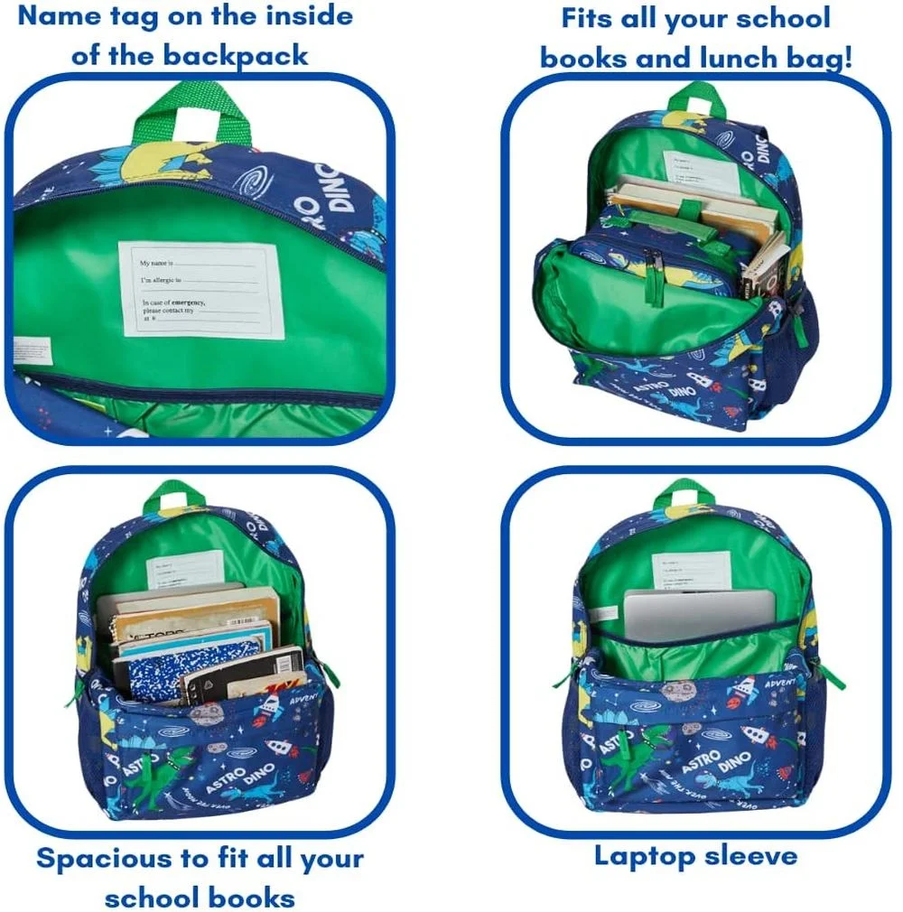 Ralme Boys Dinosaur Backpack with Lunch Box 2 Piece Set 16 inch