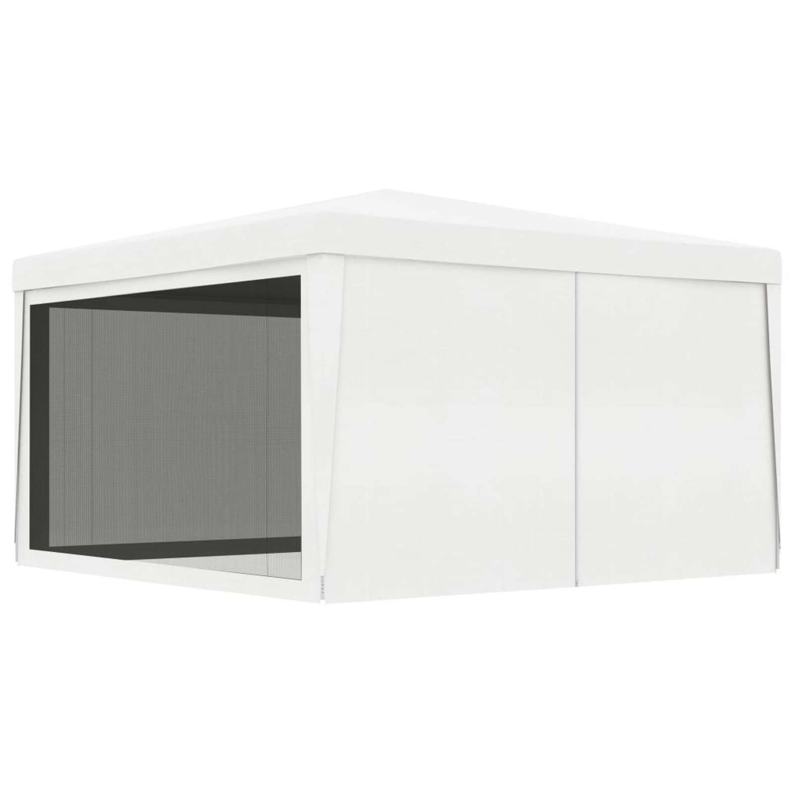 Suzicca Party Tent with 4 Mesh Sidewalls 13.1'x13.1' White