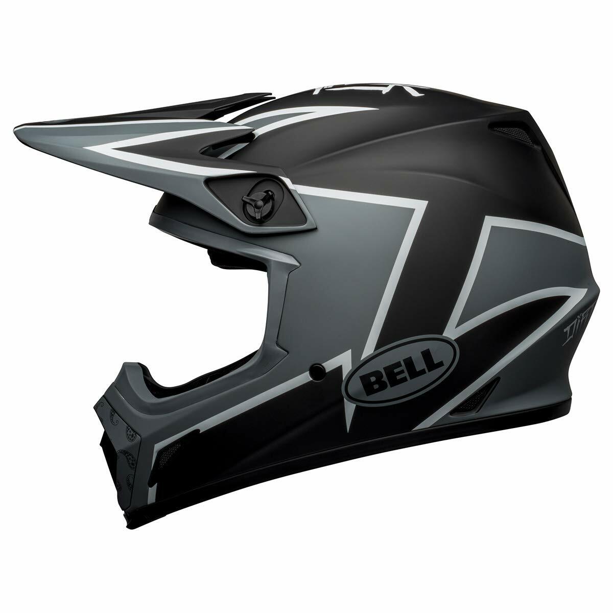 Bell Helmets MX-9 Twitch MIPS Helmet (X-Large, Matte Black/Gray/White)