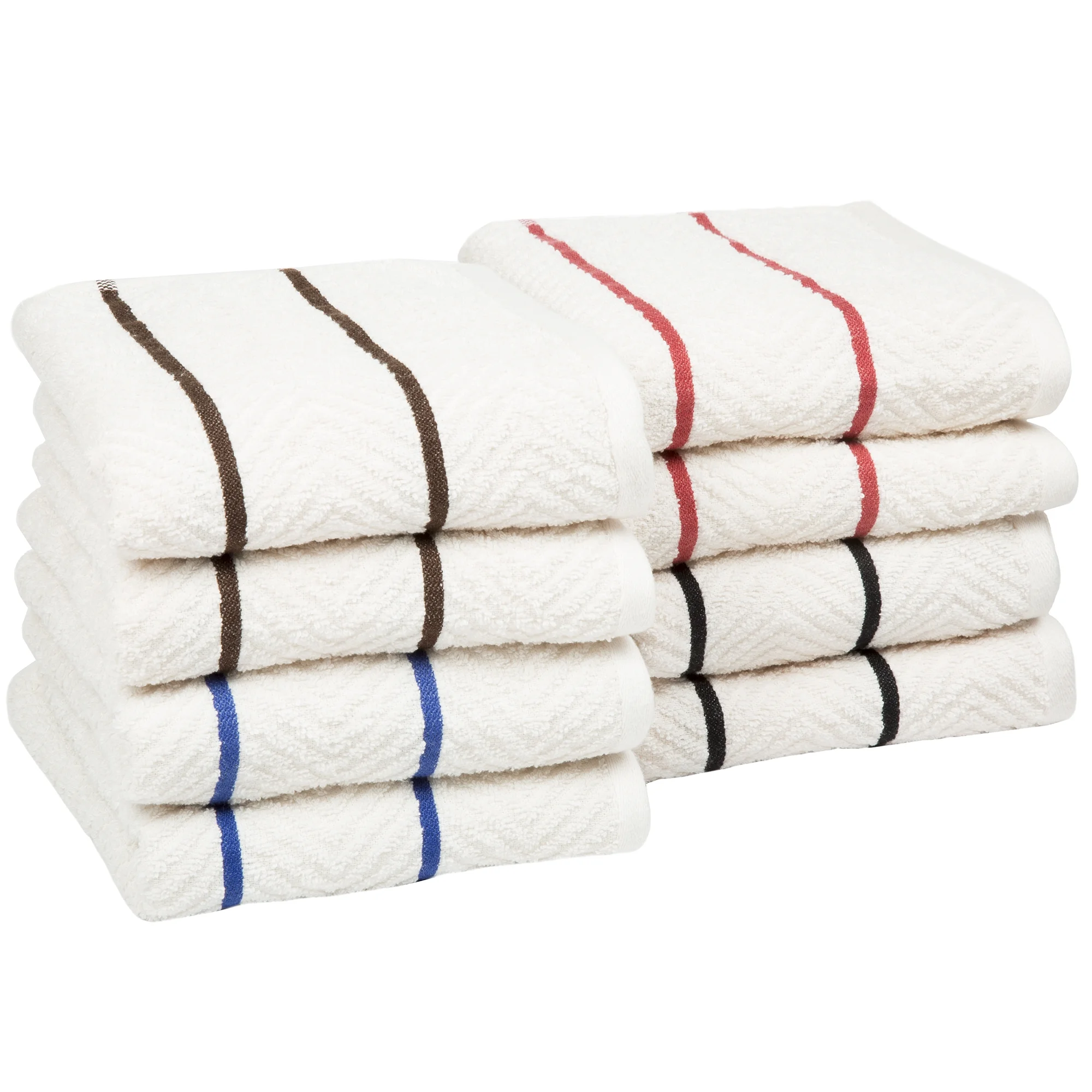 Somerset Home 8-Piece 100% Combed Cotton Chevron Weave Kitchen Towels Set