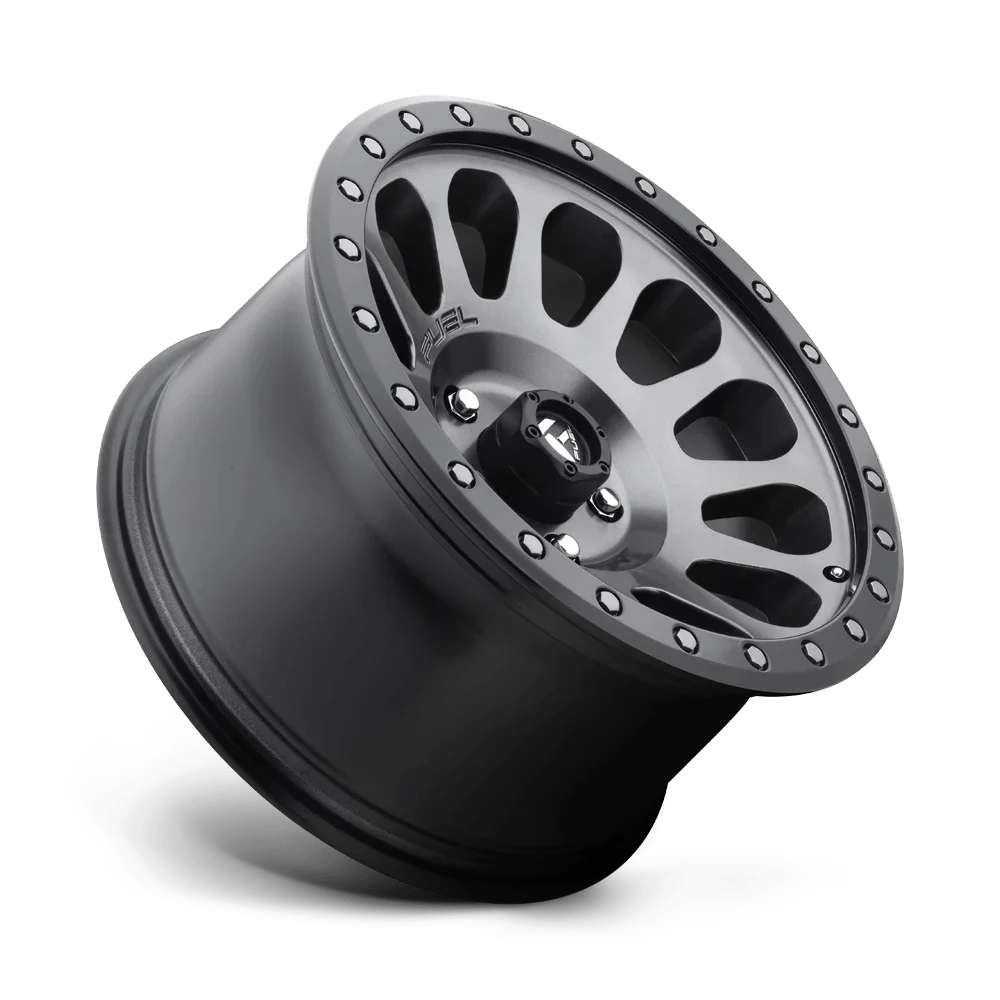 Fuel D601 Vector 18X9 8X165.1 1Et 110.1Cb Matte Gun Metal Black Bead Ring Wheel