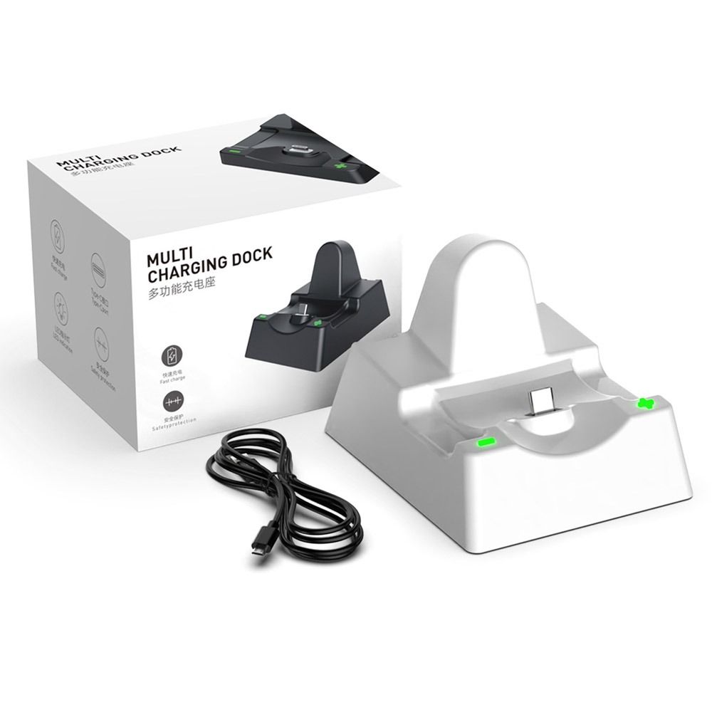 Cradle Chargers for Nintendo Switch Games Game Controller Charging Dock Power Supply Charger Stand WHITE