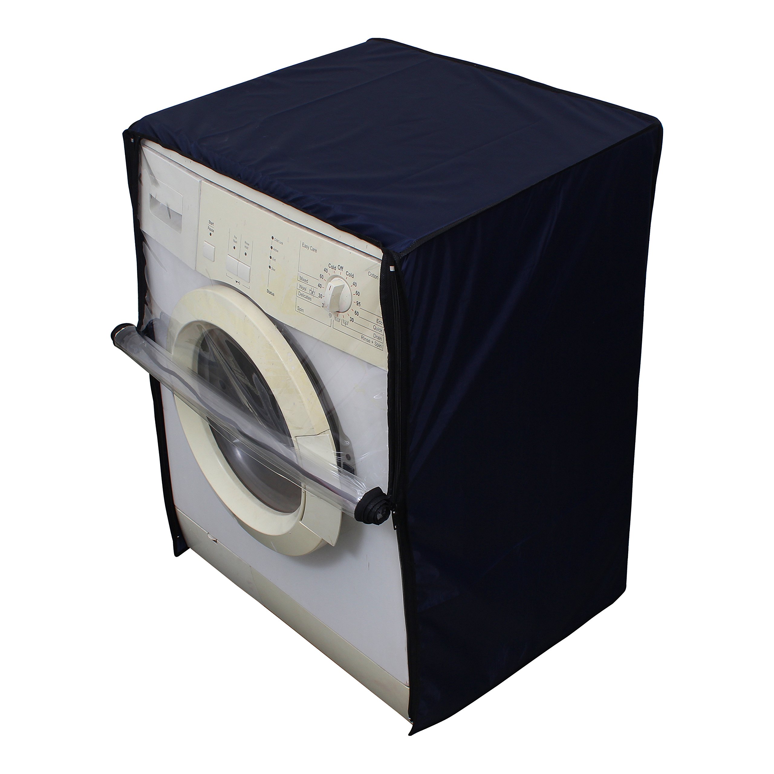 Lithara Waterproof Front Load Washing Machine Cover 7 Kg, 7.2 Kg, 7.5 Kg, 8 Kg (Navy Blue)
