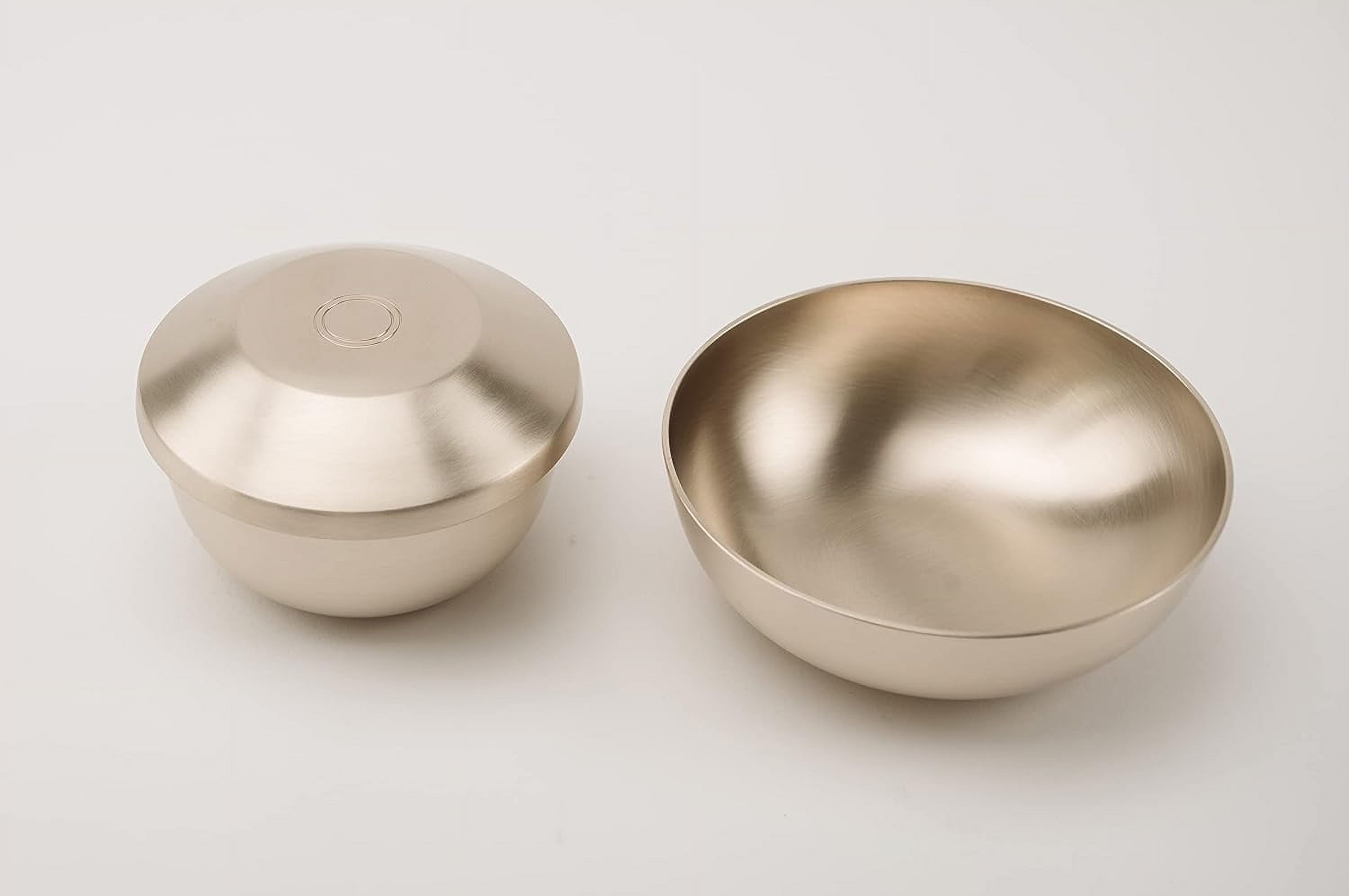 Premium Brassware Rice Bowl Soup Bowl Set Korean Traditional Handmade Tableware Bronzeware BANGJJA YUGI Dinnerware (A)