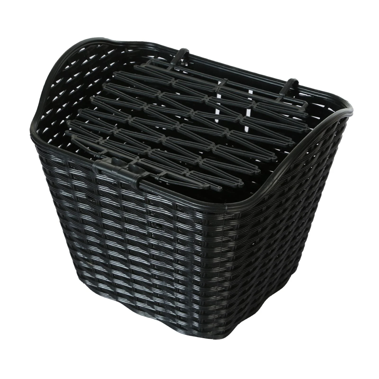 Bike Front Basket Storage Basket with Cover Portable Carrier Pannier Easy to Install Cycling Basket Bike Basket for Cycling Accs Black