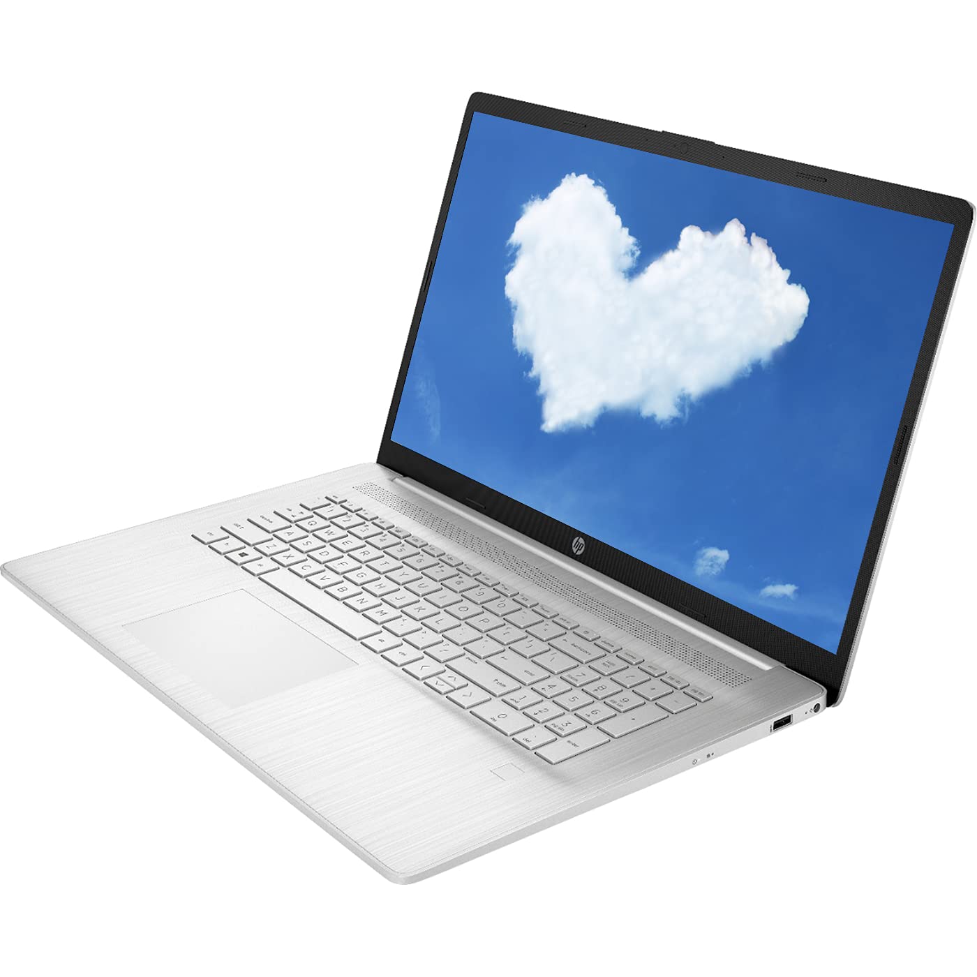 Newest HP 17.3 inch FHD Display Laptop, AMD Ryzen 5 5500U, 16GB Memory, 1TB PCIe SSD, Webcam, Numeric Keypad, WiFi, Bluetooth, HDMI, Windows 10, Silver (P0013D)