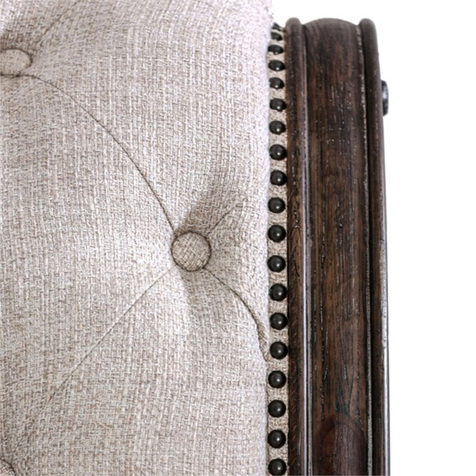 Bowery Hill Transitional Wood Panel King Bed in Rustic Natural Tone