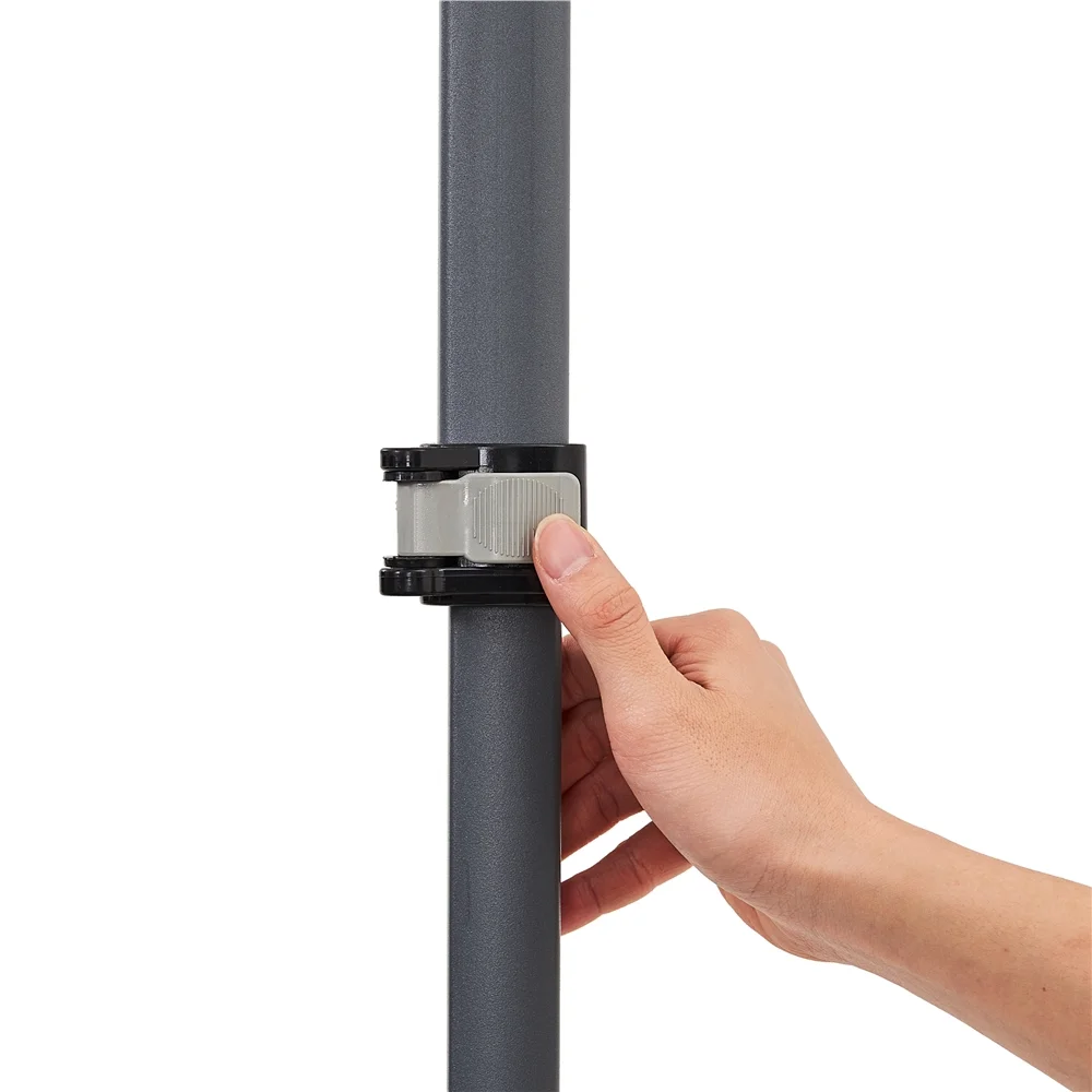 Topeakmart 17x10ft 2-tiered Pop-up Gazebo Canopy with Tilt Angle-adjustable Double Awnings, White