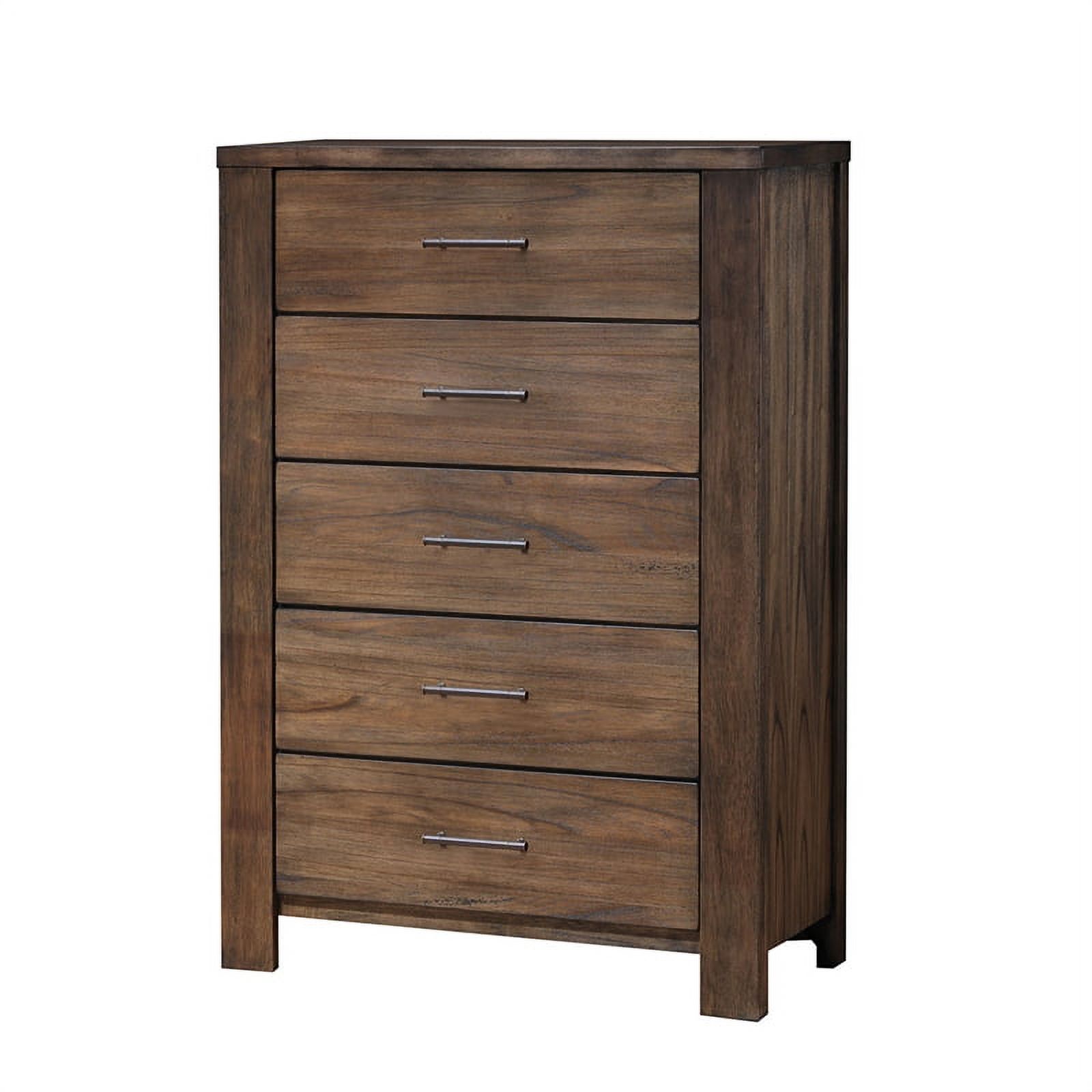 Furniture of America Nangetti 2-Piece Wood Oak Queen Bedroom Set - Queen+Chest