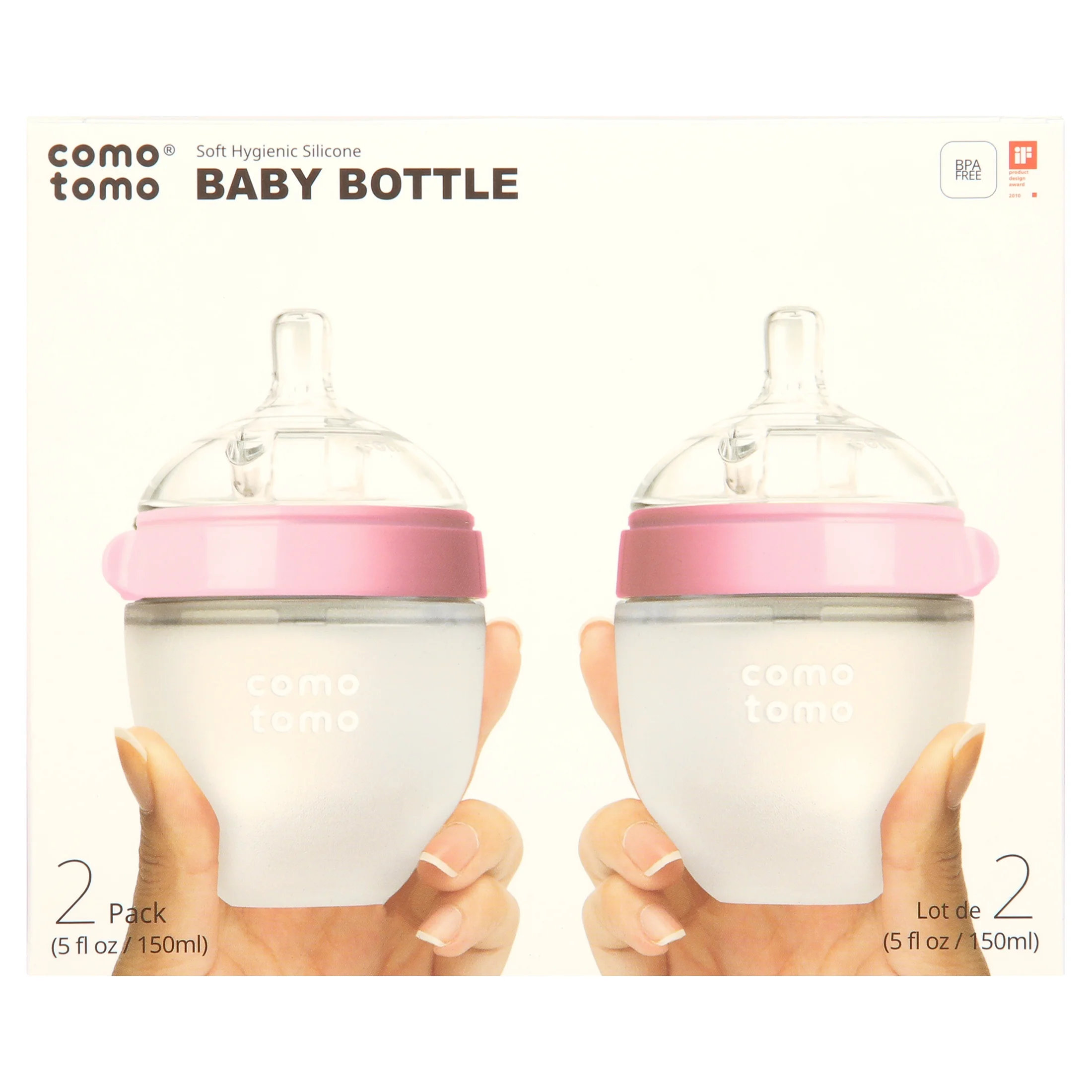 Comotomo Baby Bottle (Pink, Slow Flow - 5 oz)