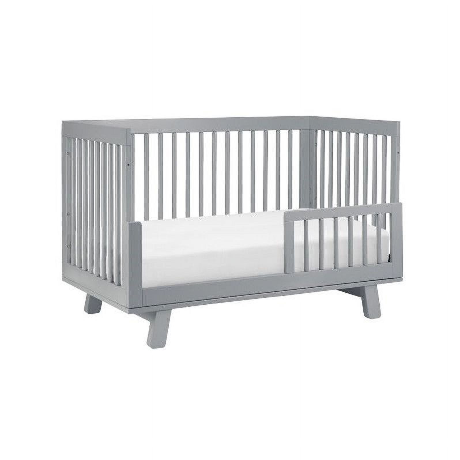 Babyletto Hudson 3-in-1 Convertible Crib with Toddler Rail, Grey