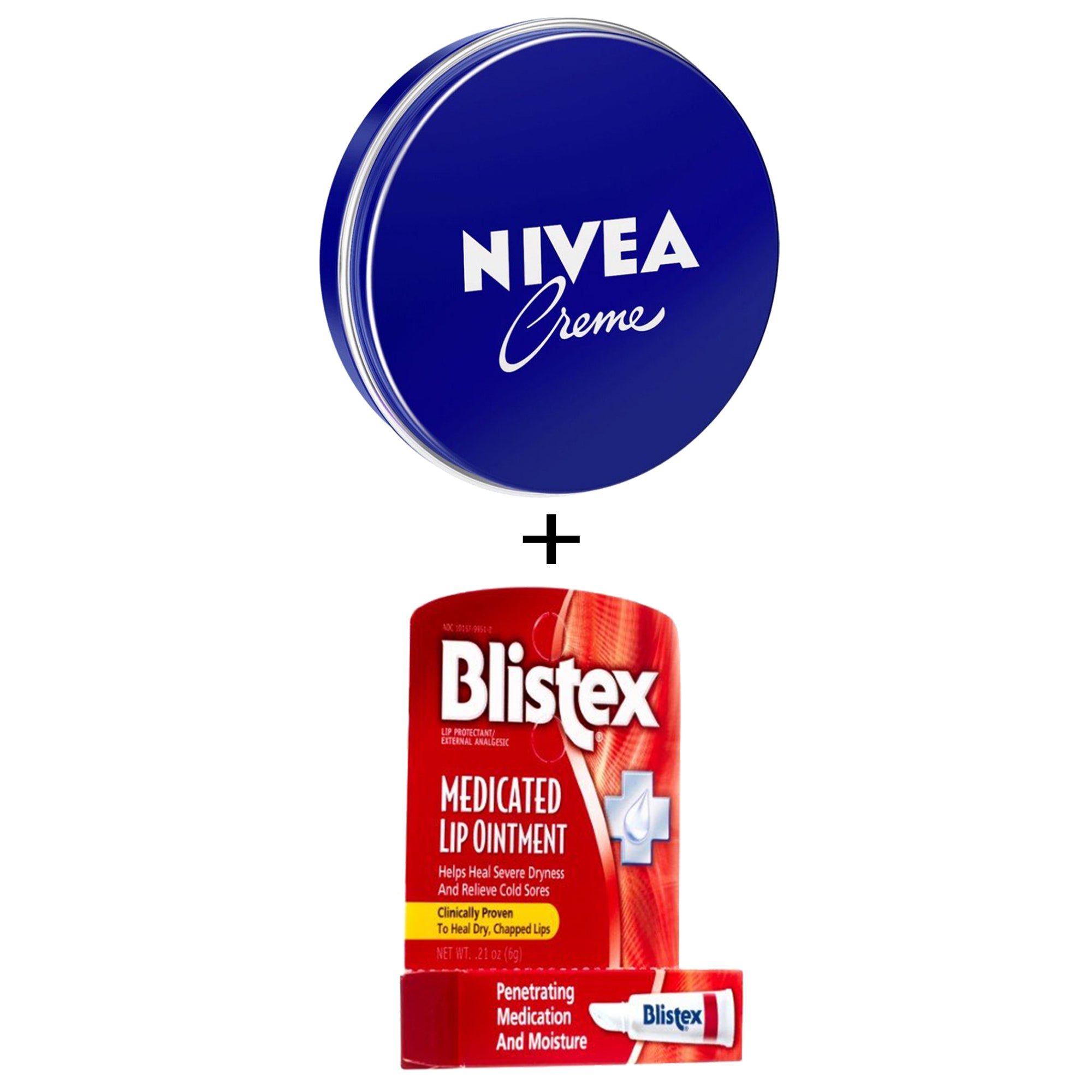 Blistex Lip Medicated Ointment & Nivea Cream 30Ml