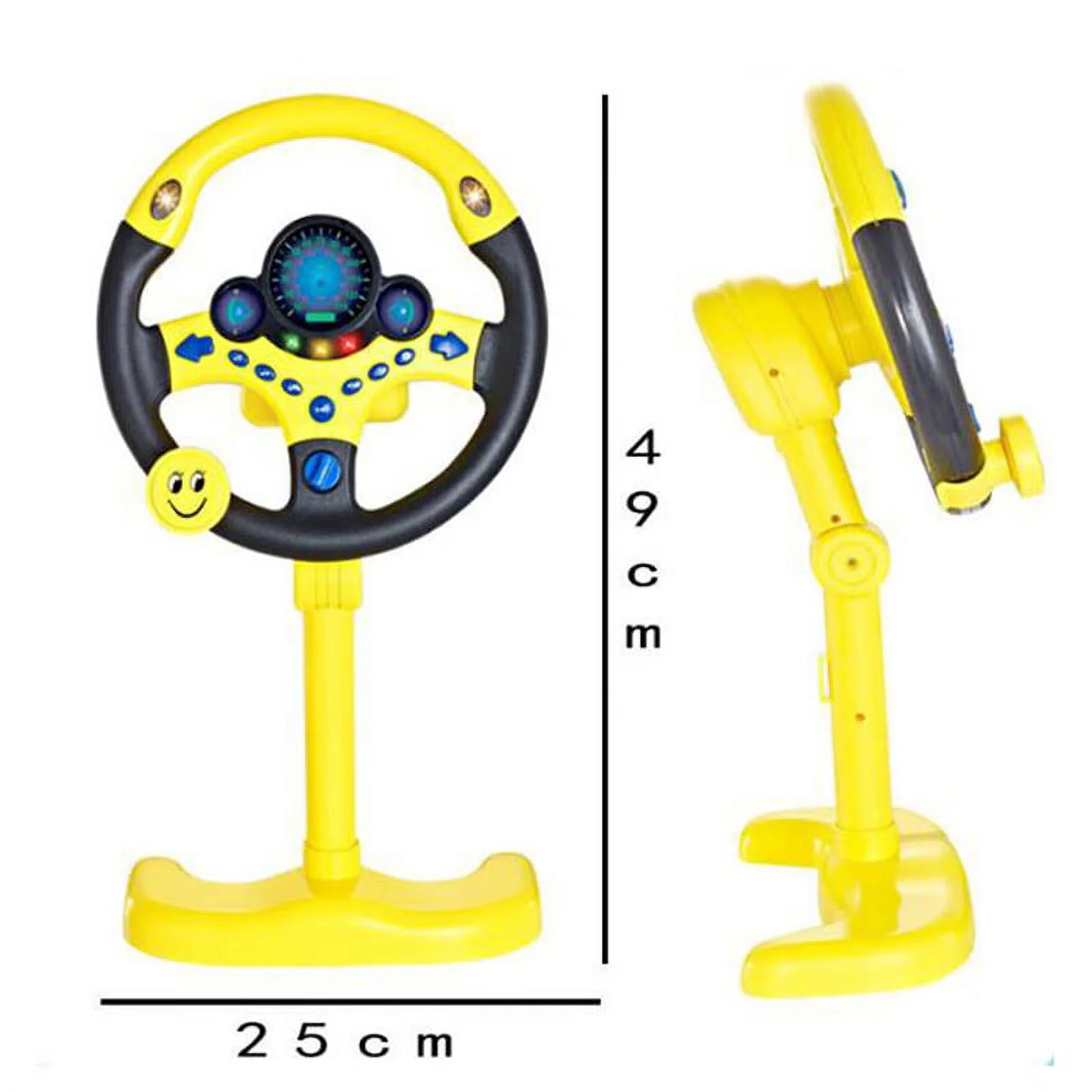 JETTINGBUY Electric Simulation Steering Wheel Toy With Sound Light Educational Car Toy