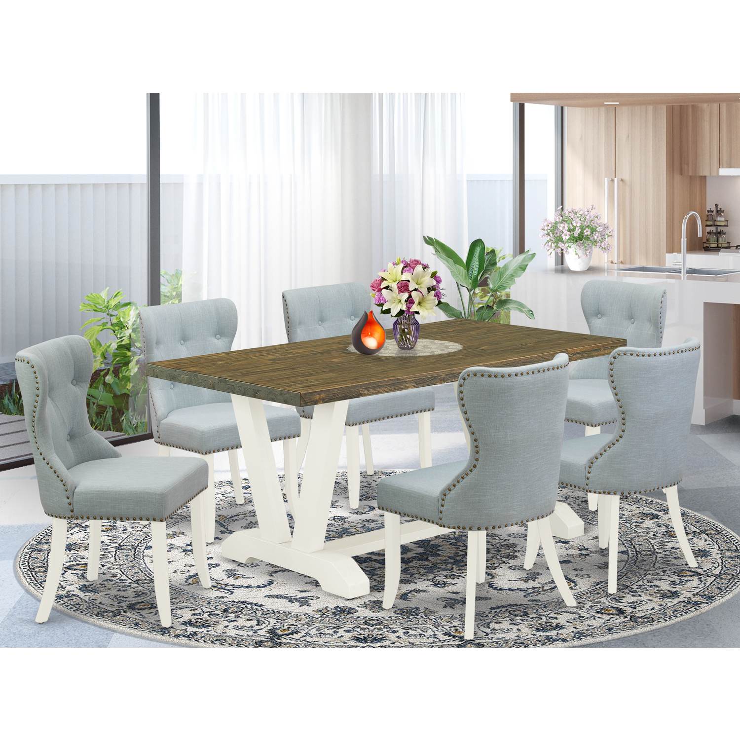 HomeStock Vintage Vogue 7Piece Dining Set