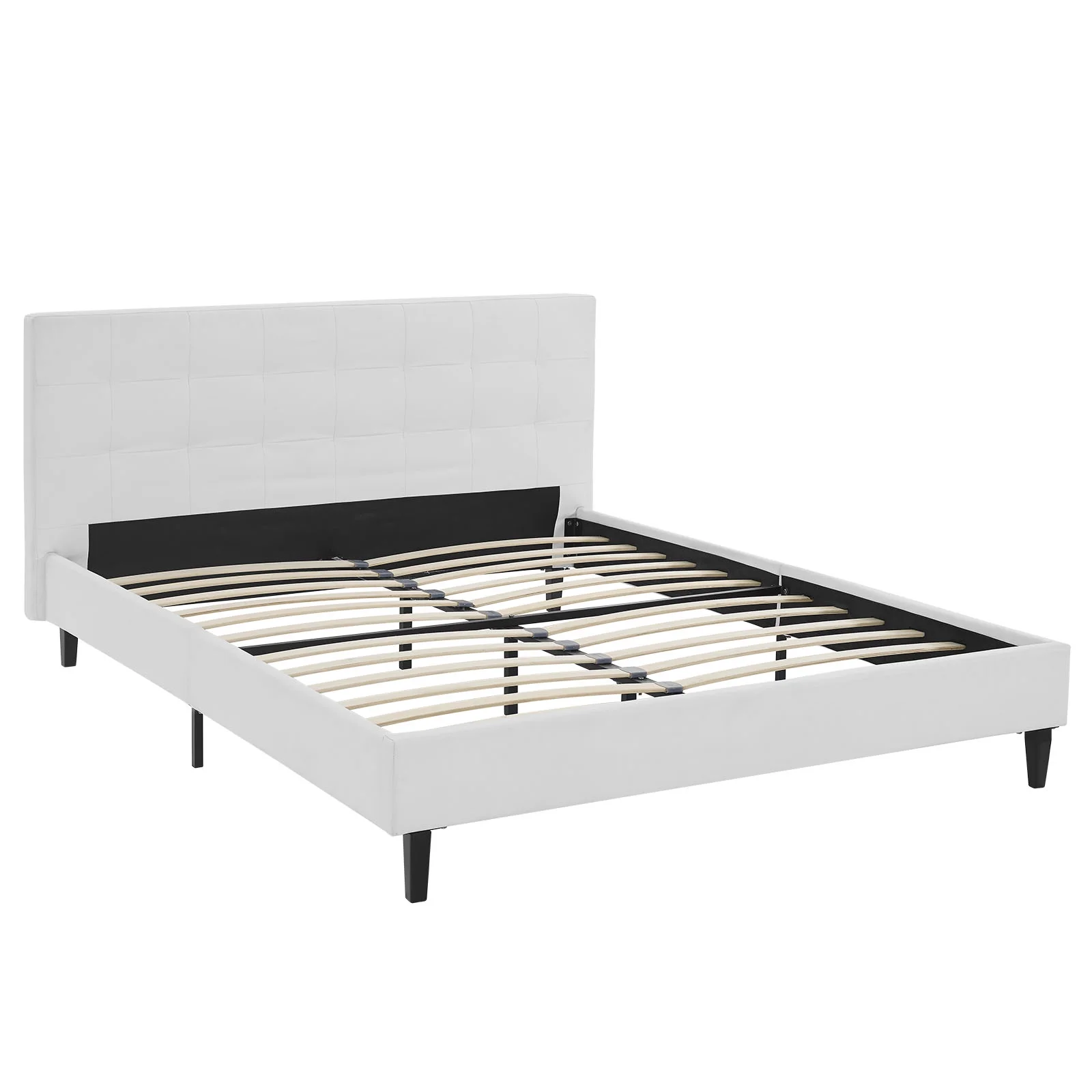 Modway Linnea Queen Faux Leather Bed in White