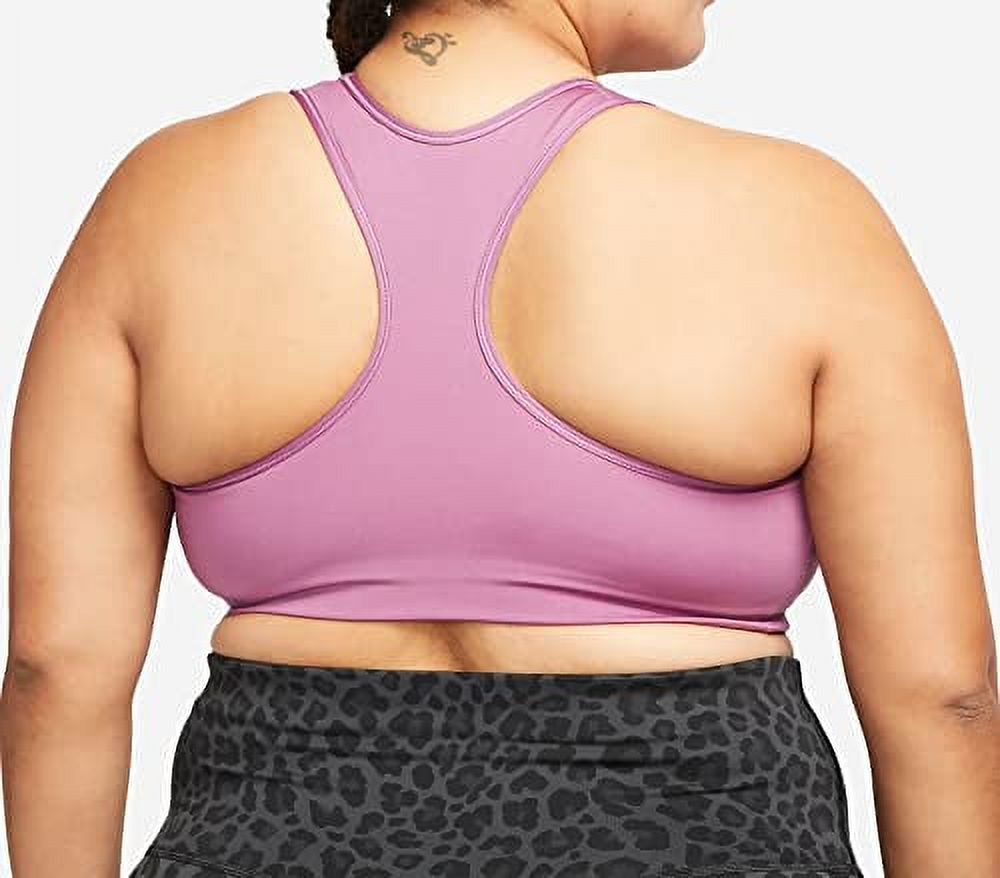 Nike Dri-FIT Swoosh Women's Medium-Support Padded Sports Bra Plus Size Pink/White 3X DH3384-507