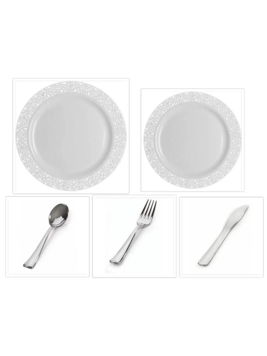 Inspiration White with White Lace Border 10